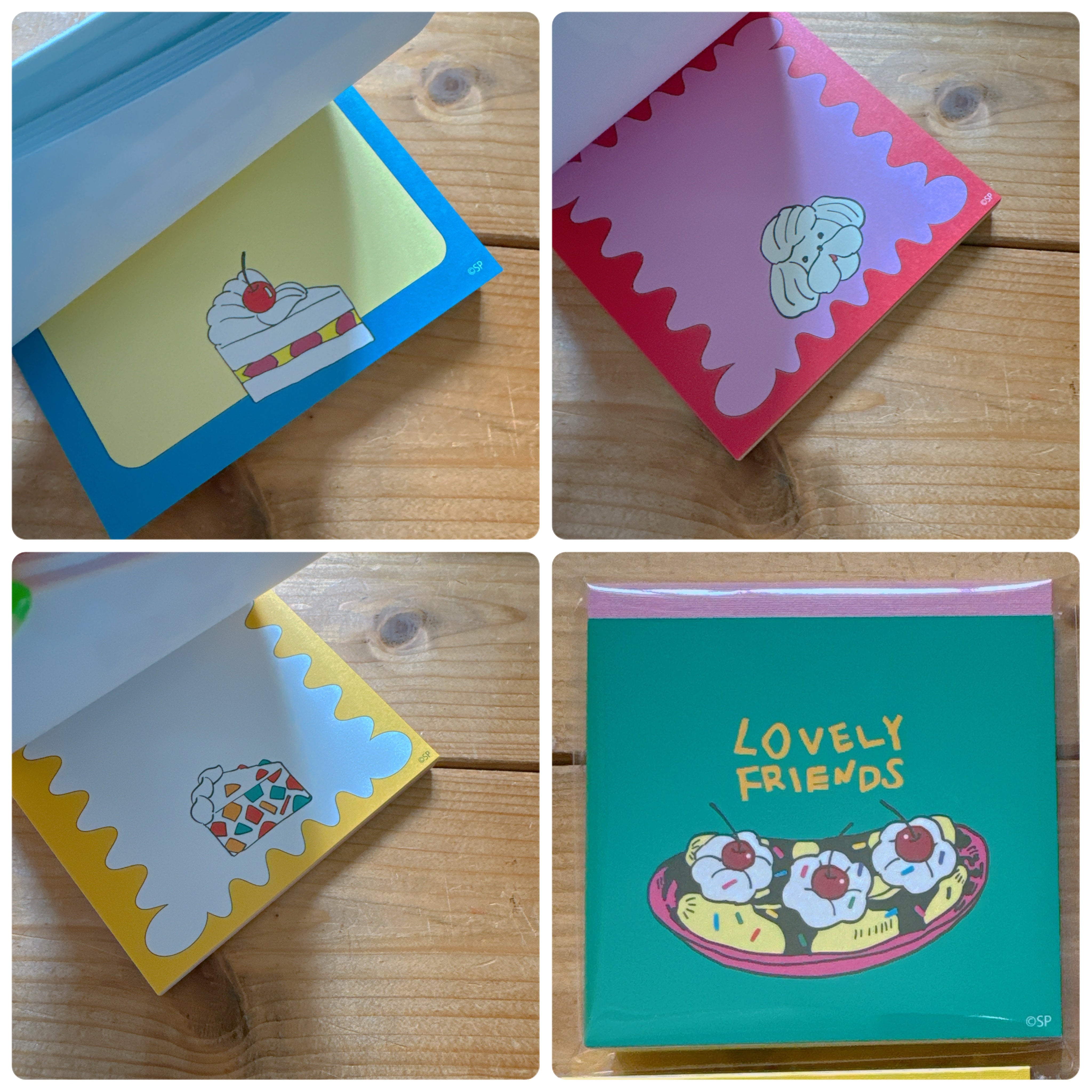 即納 4種類 LOVELY FRIENDS メモパッド 2〜3営業日で発送
