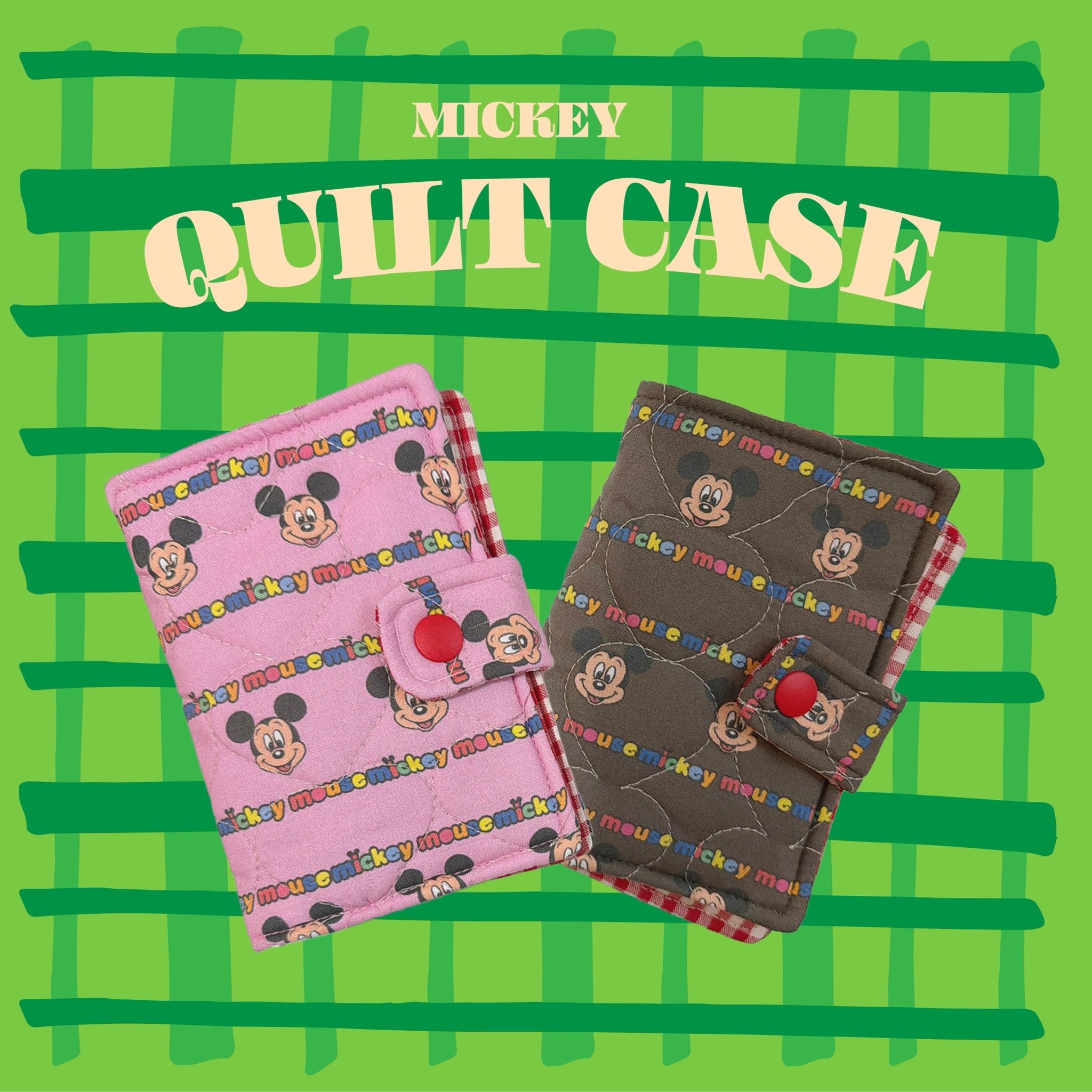 ※予約※2色 ミッキーキルティングケース 2月下旬ごろの出荷予定