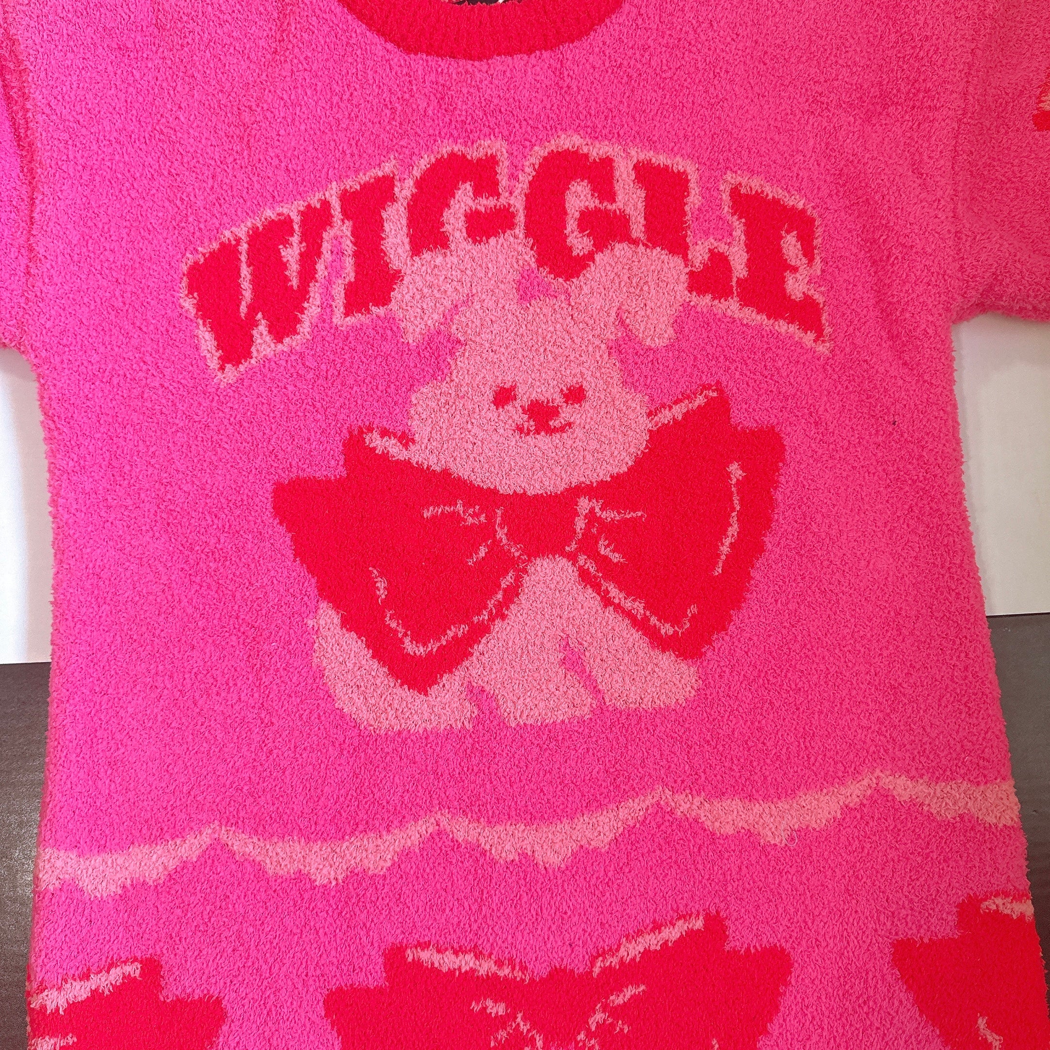 即納 2色 wiggle wiggleふわふわルームワンピース