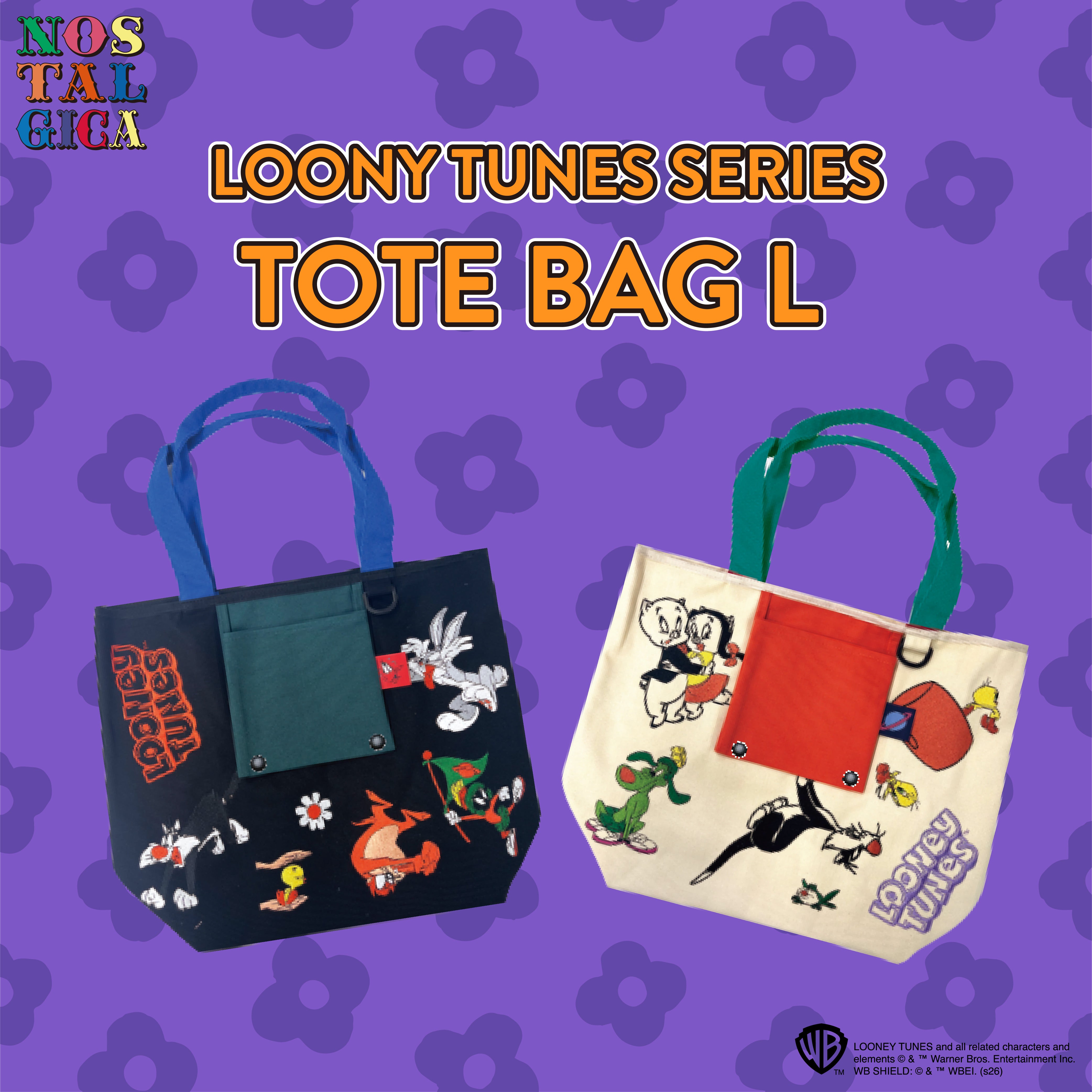 *Pre-order* 8 Types Looney Tunes NOSTALGICA Bi-color Bag - Scheduled for shipment in August