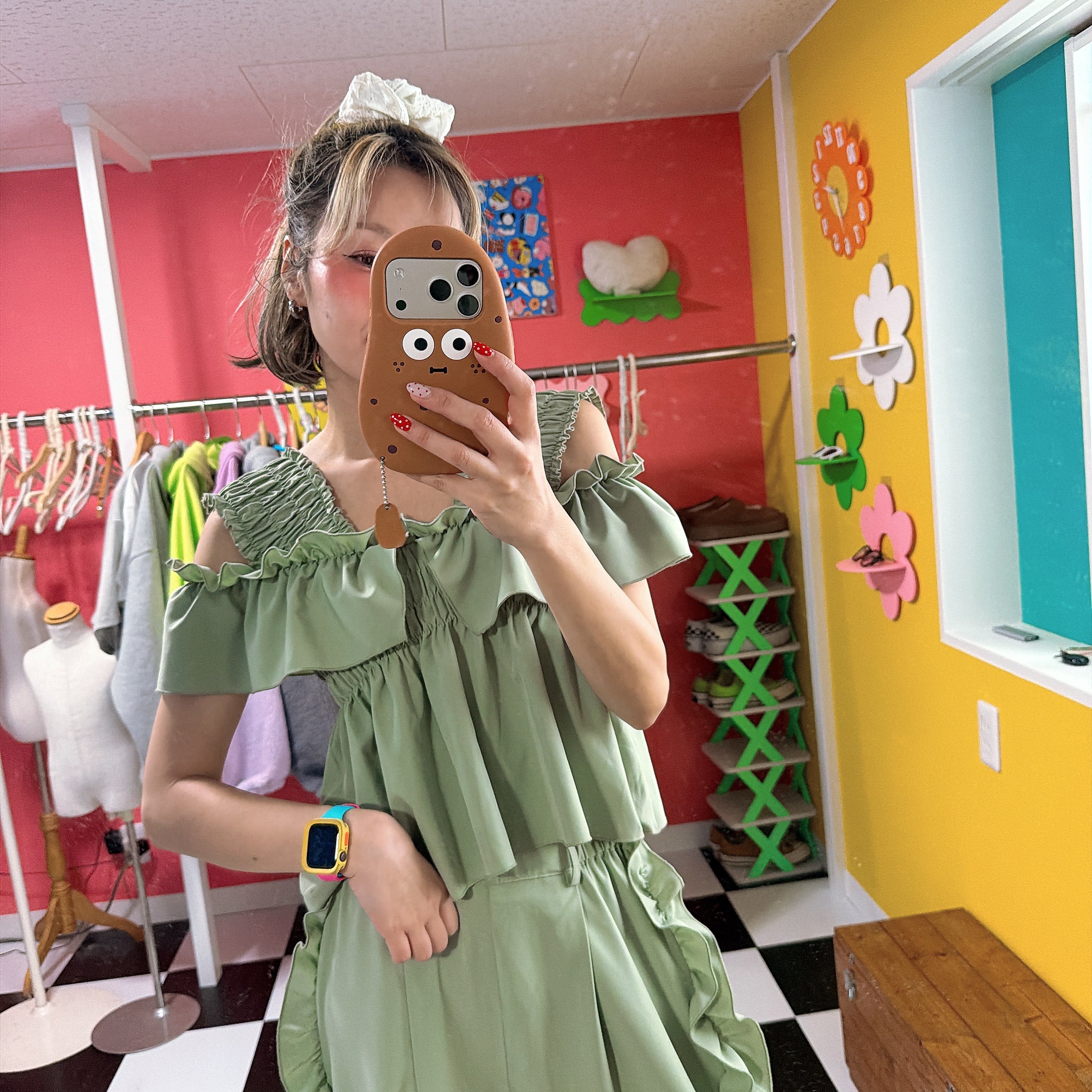 ※予約※サイドフリルパンツ 2月中旬ごろのお届け予定