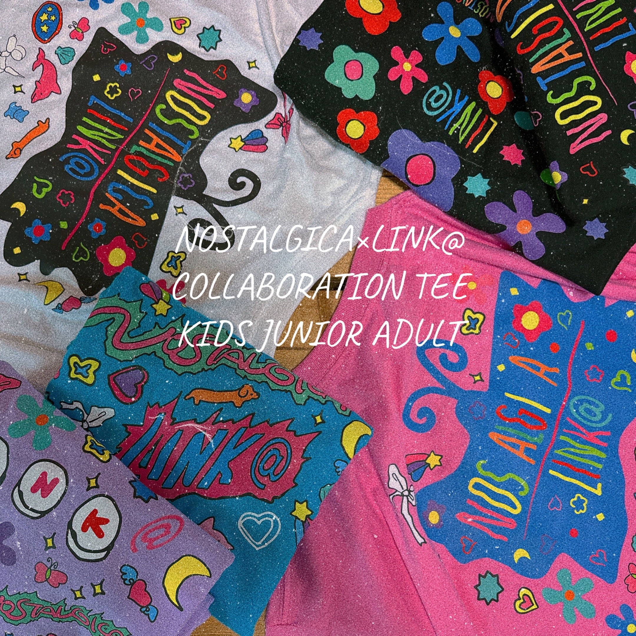 即納 キッズ限定デザイン!NOSTALGICA×LINK@コラボTEE♡