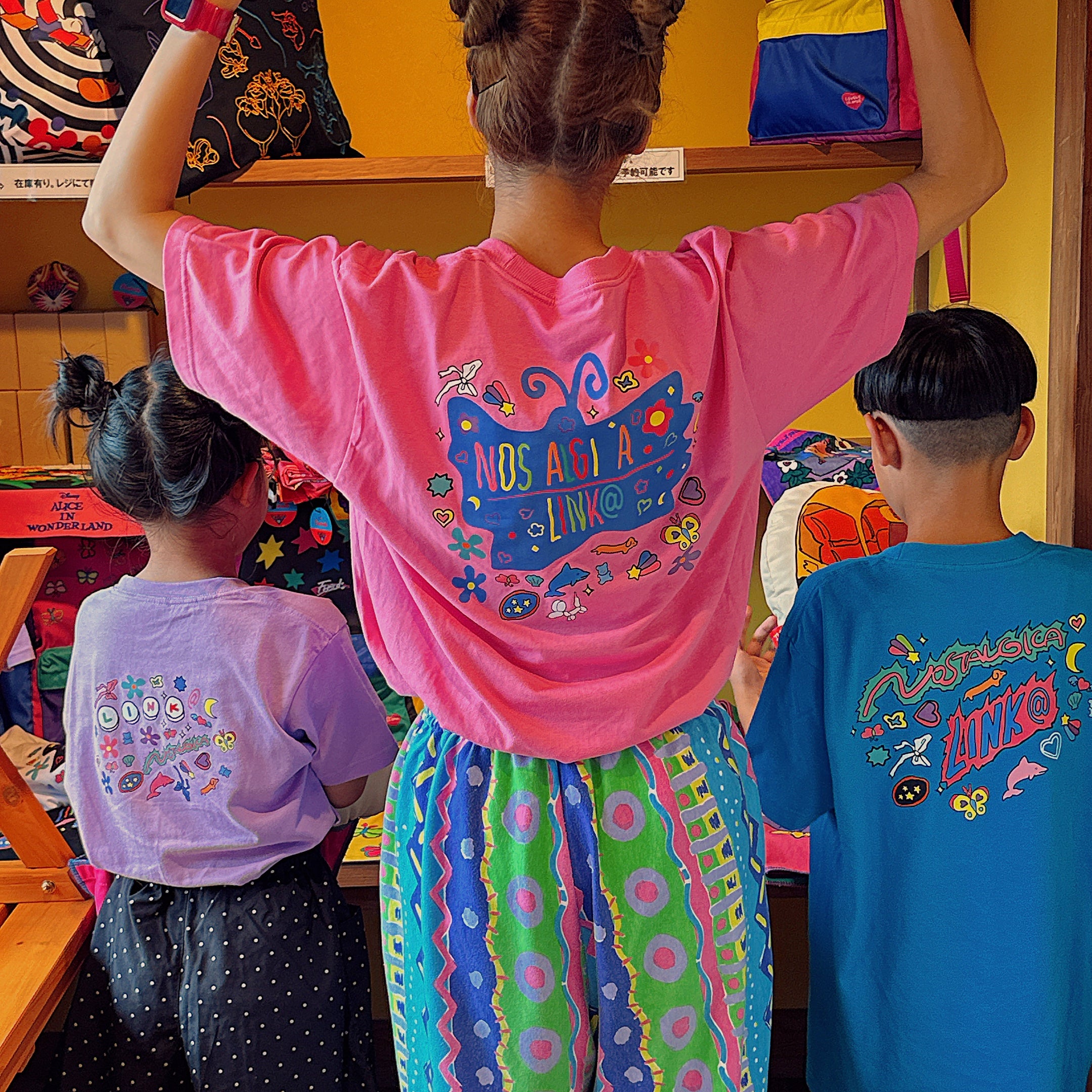 即納 キッズ限定デザイン!NOSTALGICA×LINK@コラボTEE♡