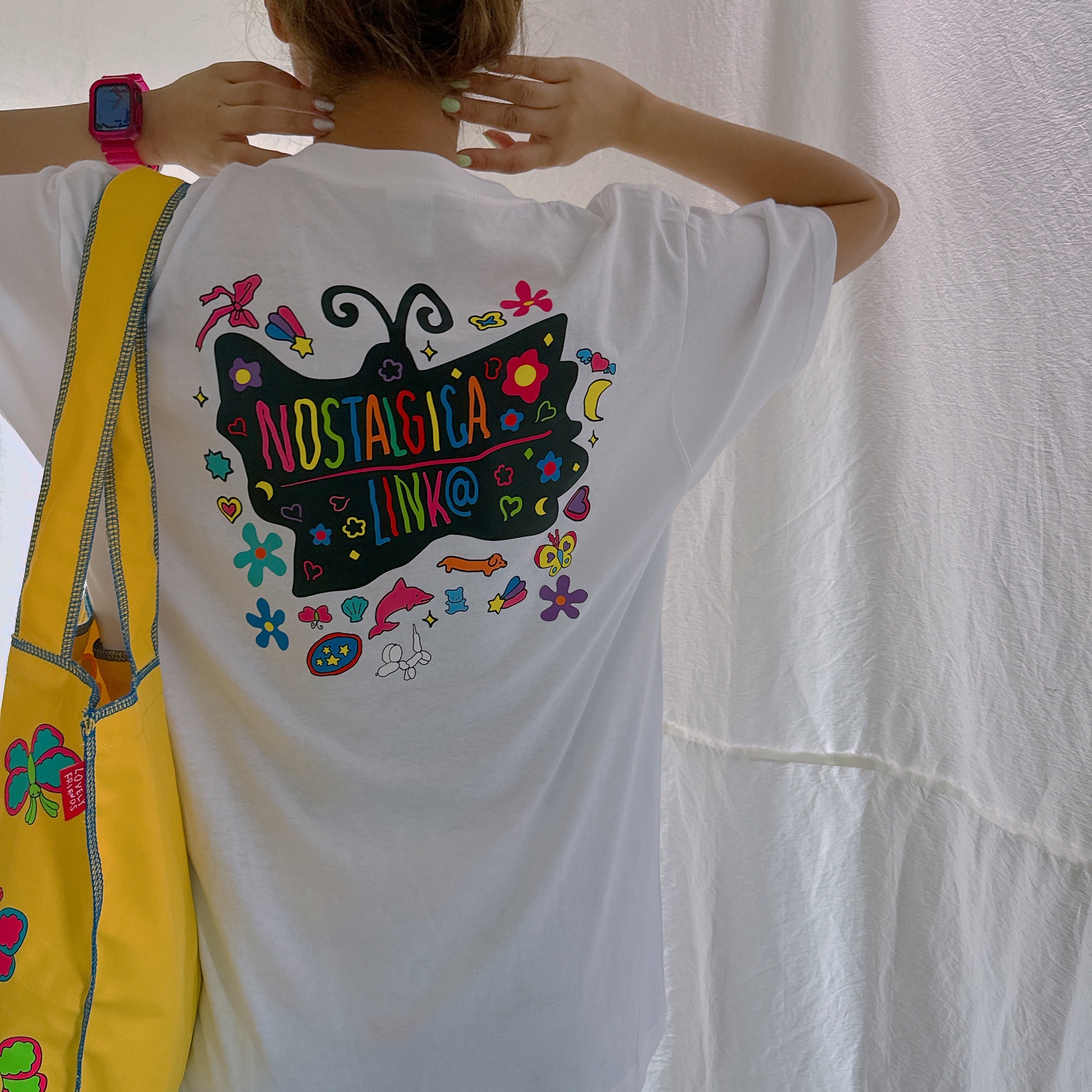 即納 キッズ限定デザイン!NOSTALGICA×LINK@コラボTEE♡