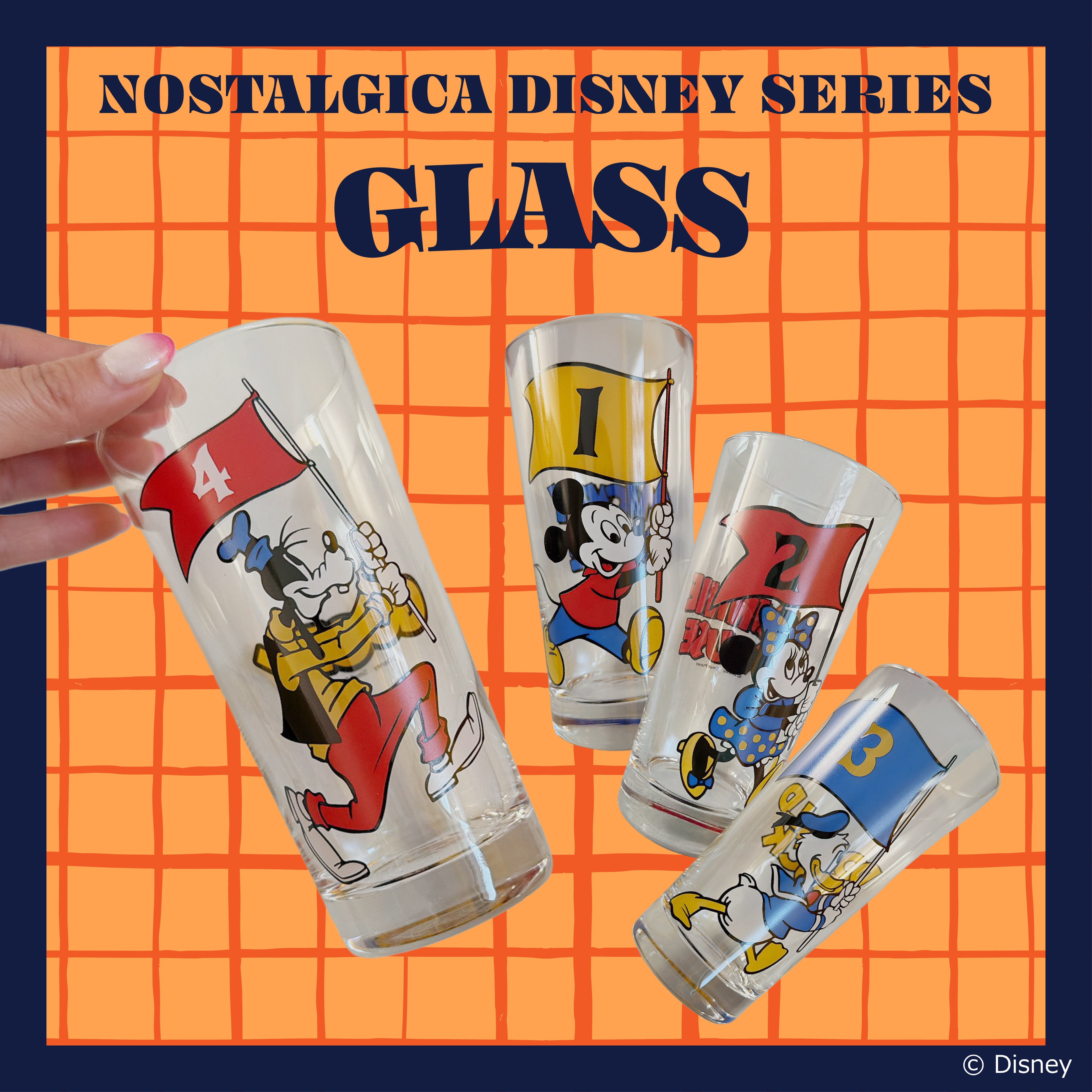 ⭐︎復刻⭐︎NOSTALGICA DISNEY 4種類 フラッググラス 2月中の出荷予定