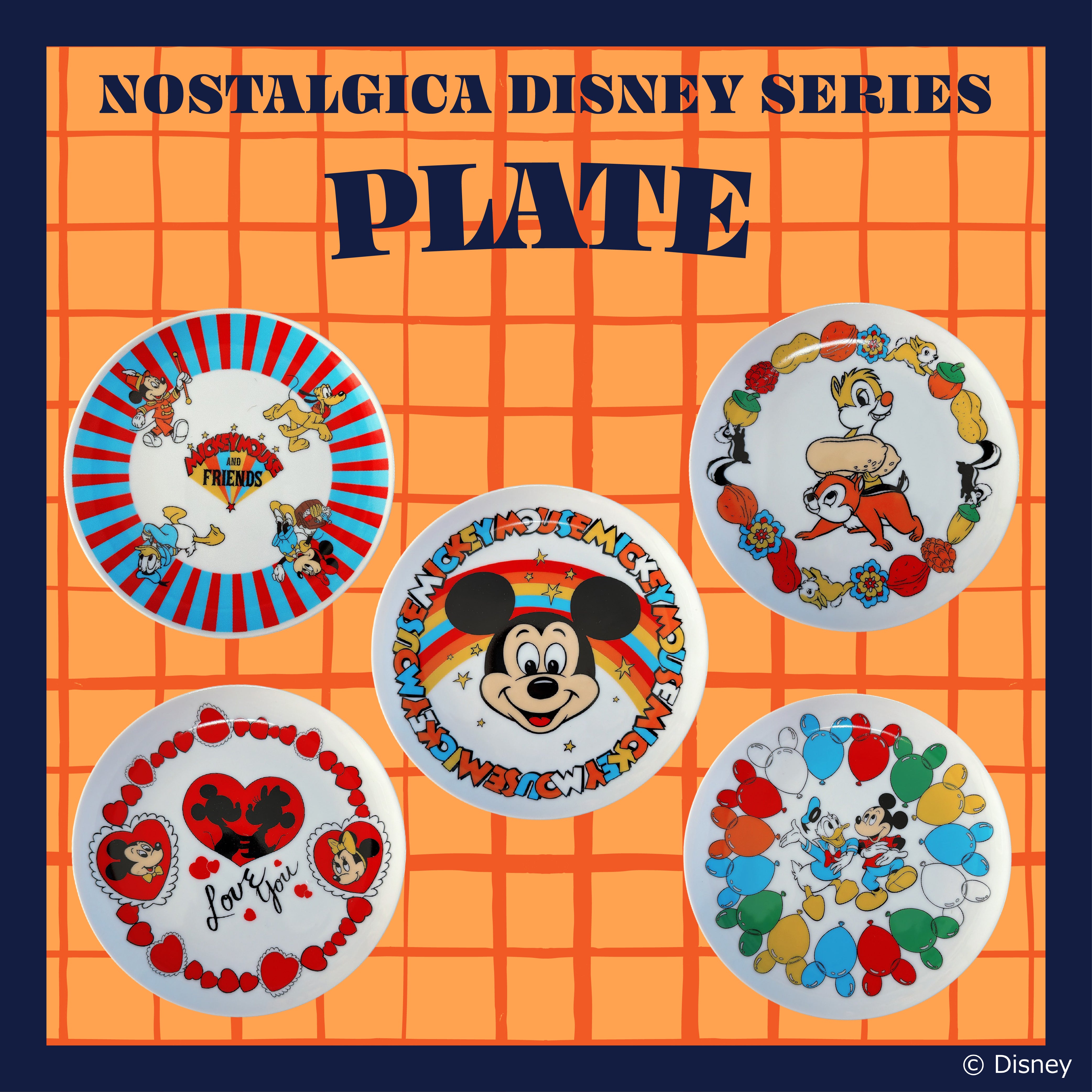 ⭐︎復刻⭐︎NOSTALGICA DISNEY 6種類プレートシリーズ 2月中の出荷予定