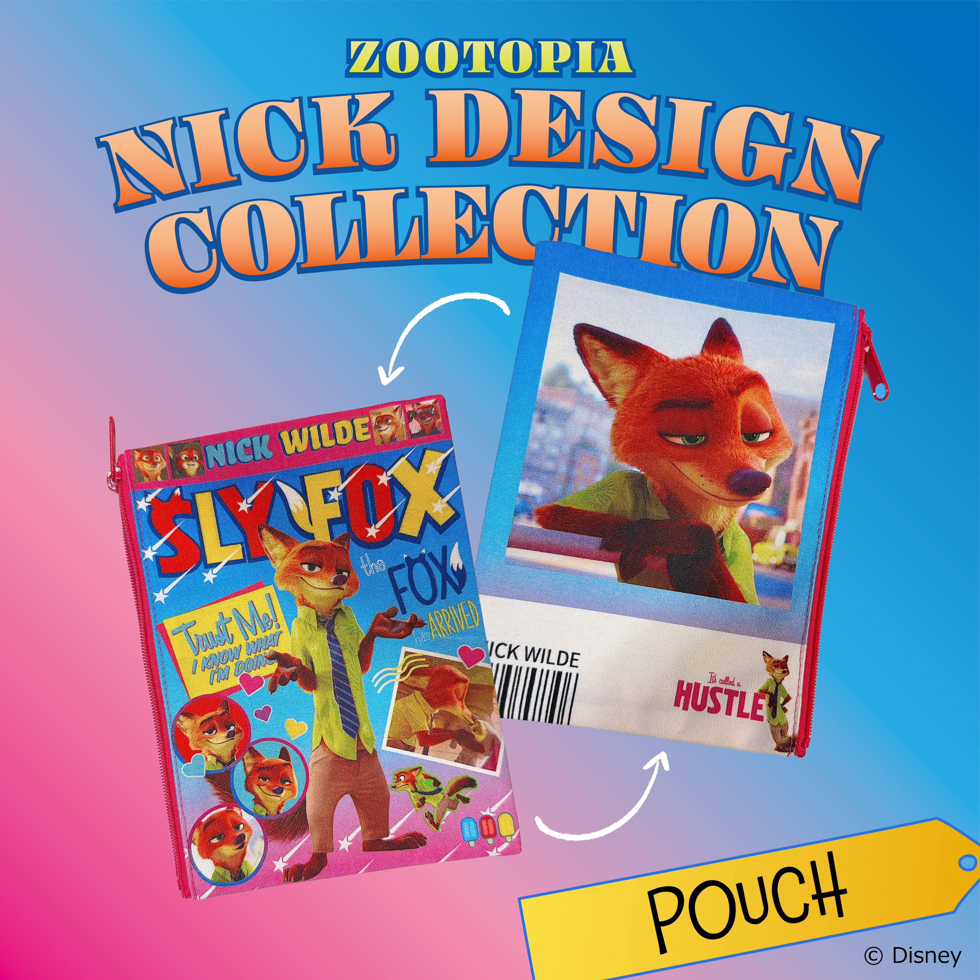 ※上限あり予約※ズートピアニックデザインコレクション フラットポーチ 2月中旬頃出荷予定