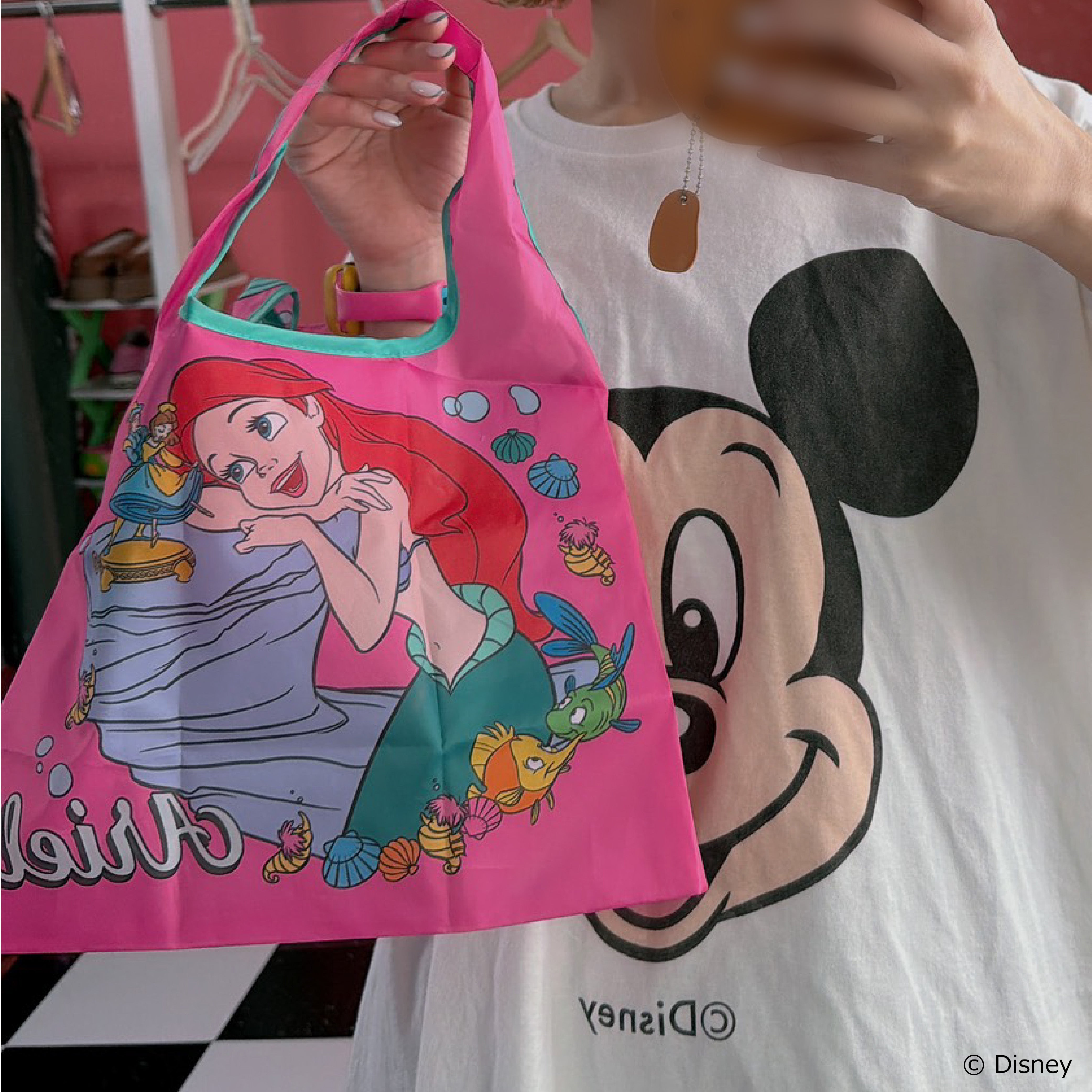 即納 4色2サイズ ディズニーショッピングバッグ  4〜5営業日で出荷予定
