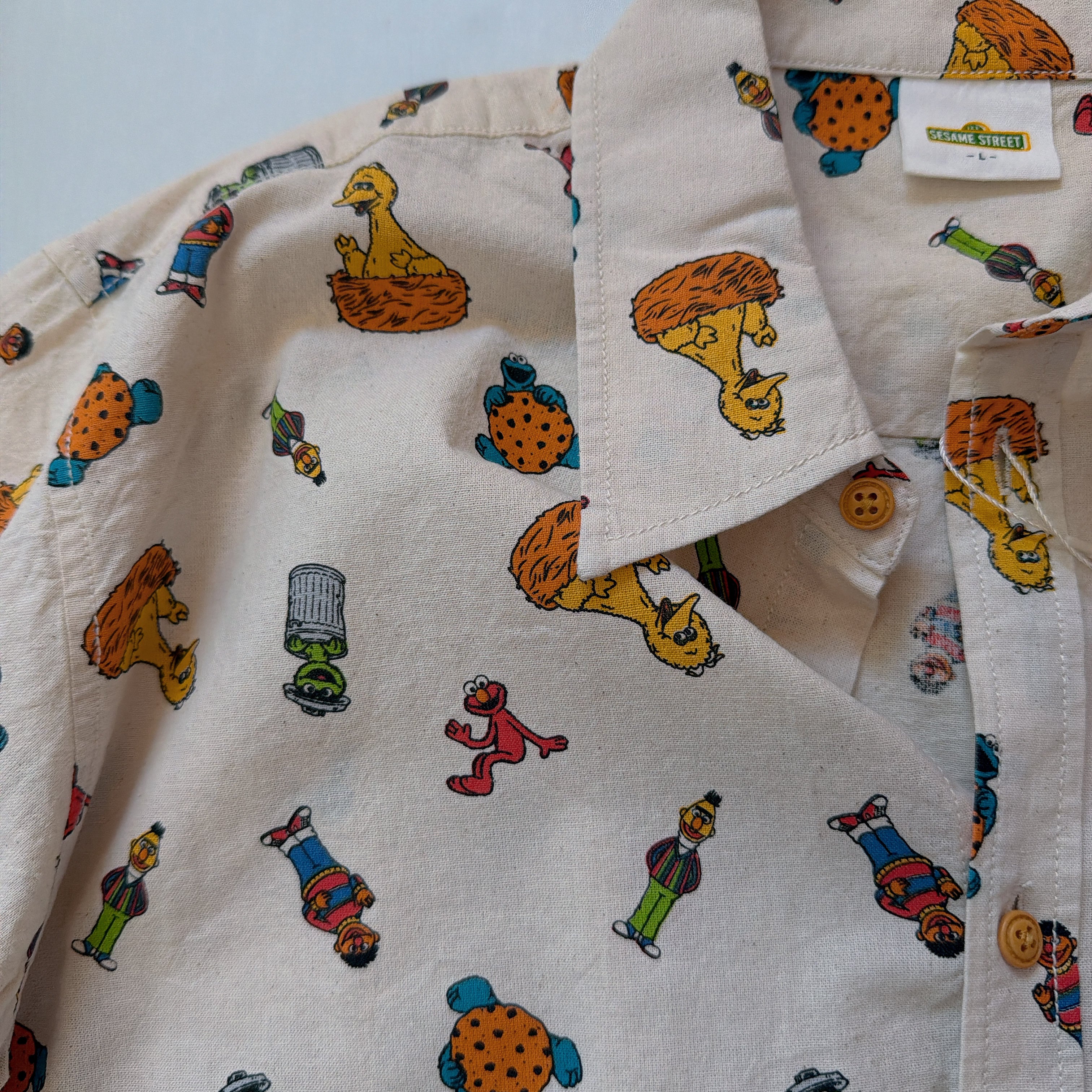 *Pre-order* Sesame Street All-Over Print Shirt (2 Types) - Scheduled to ship in late October