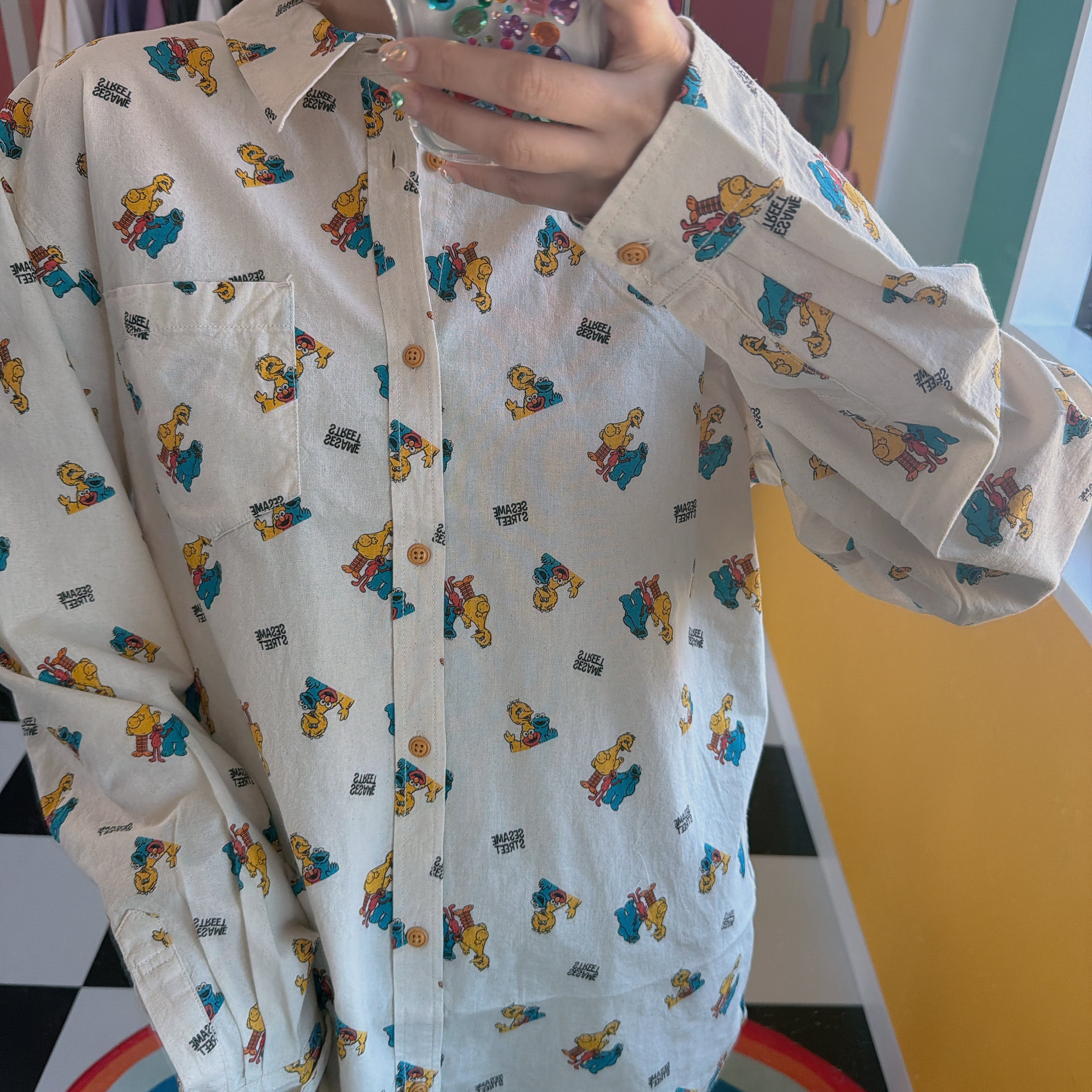 *Pre-order* Sesame Street All-Over Print Shirt (2 Types) - Scheduled to ship in late October
