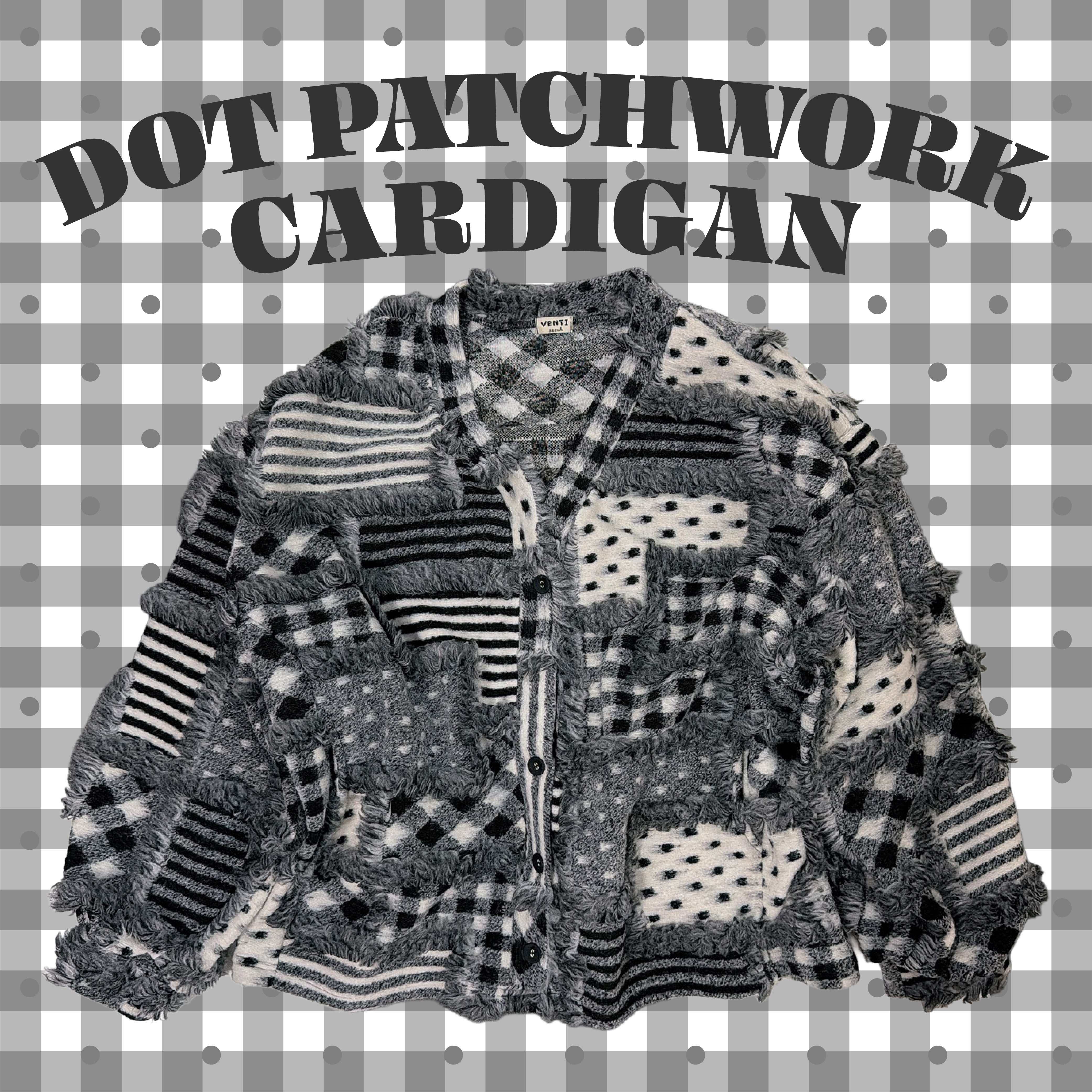 ※予約※ドット切り替えカーディガン 2月下旬ごろの出荷予定