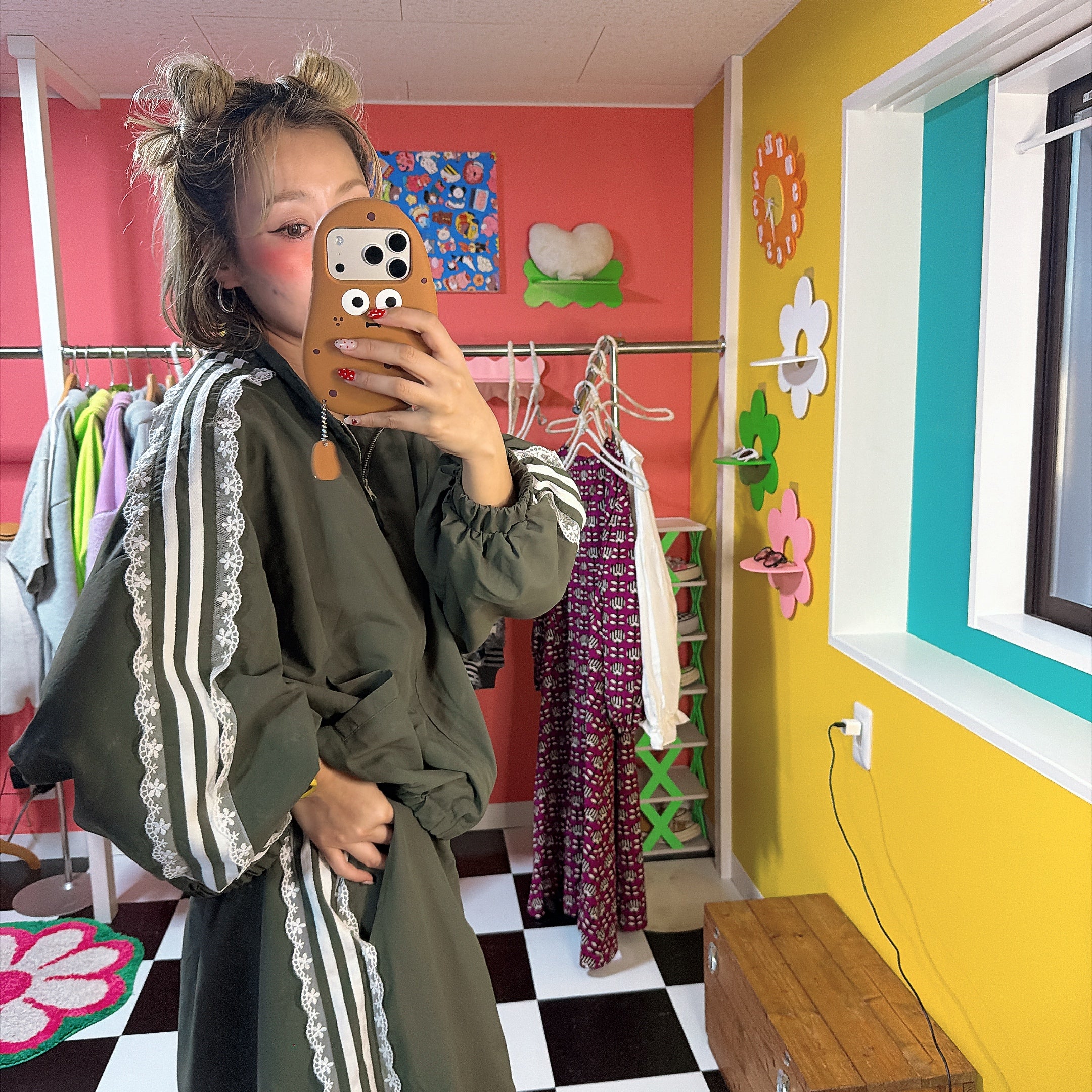 ※予約※2色 セットアップ可 撥水ナイロンレースライントラックジャケット 1月下旬～2月上旬出荷予定