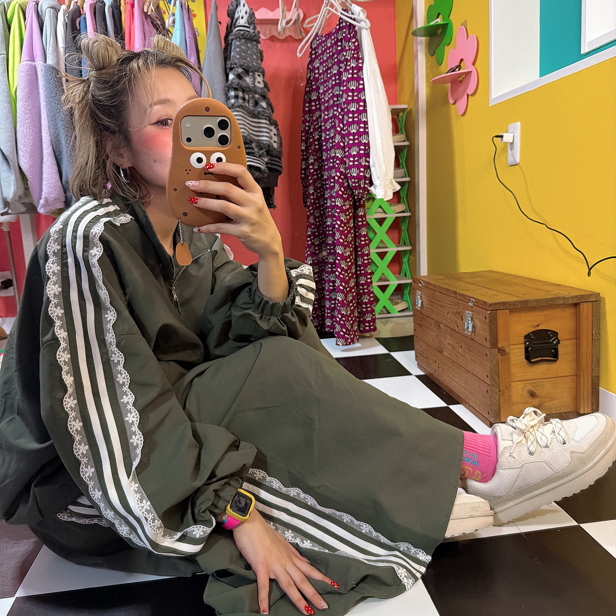 ※予約※2色 セットアップ可 撥水ナイロンレースライントラックジャケット 1月下旬～2月上旬出荷予定