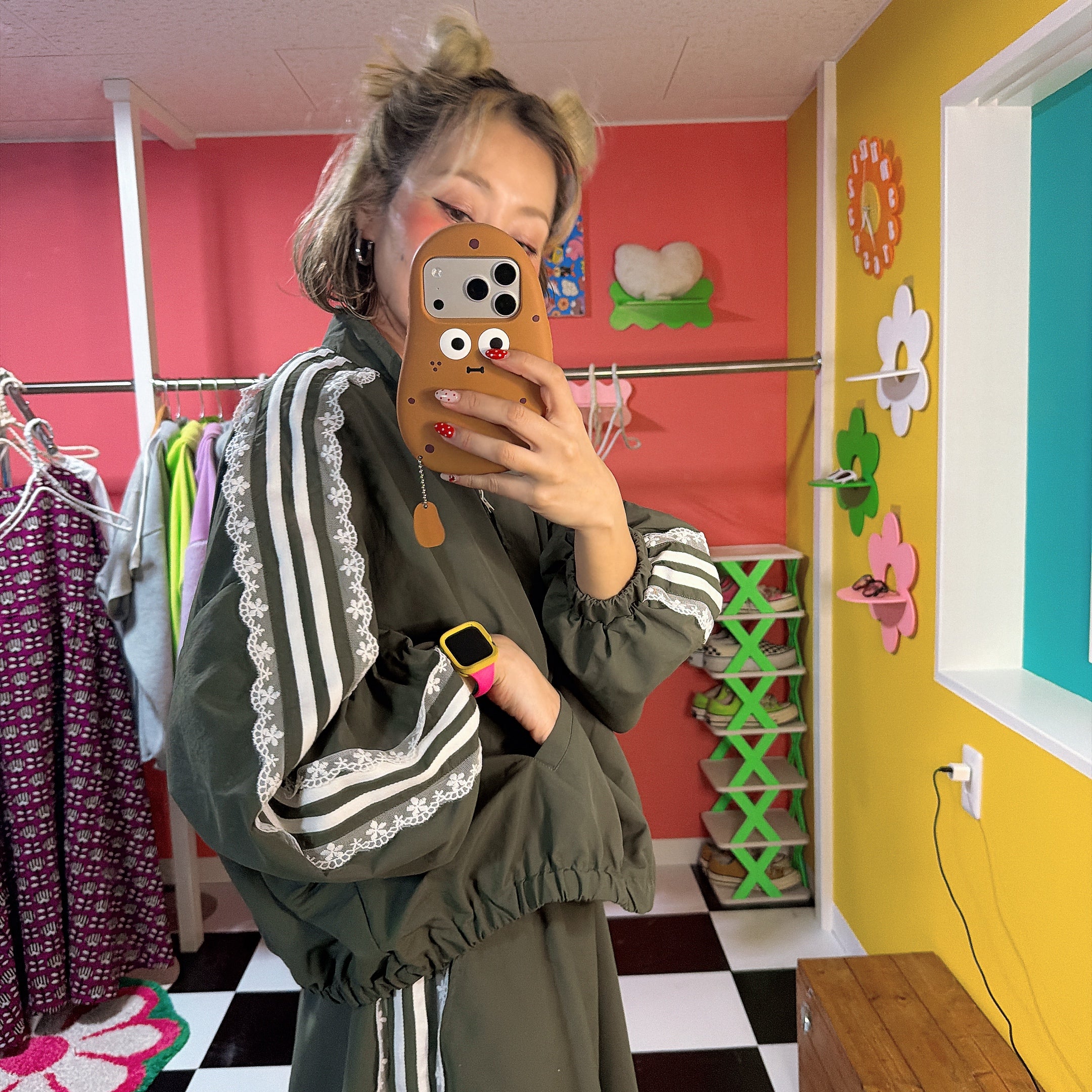 ※予約※2色 セットアップ可 撥水ナイロンレースライントラックジャケット 1月下旬～2月上旬出荷予定