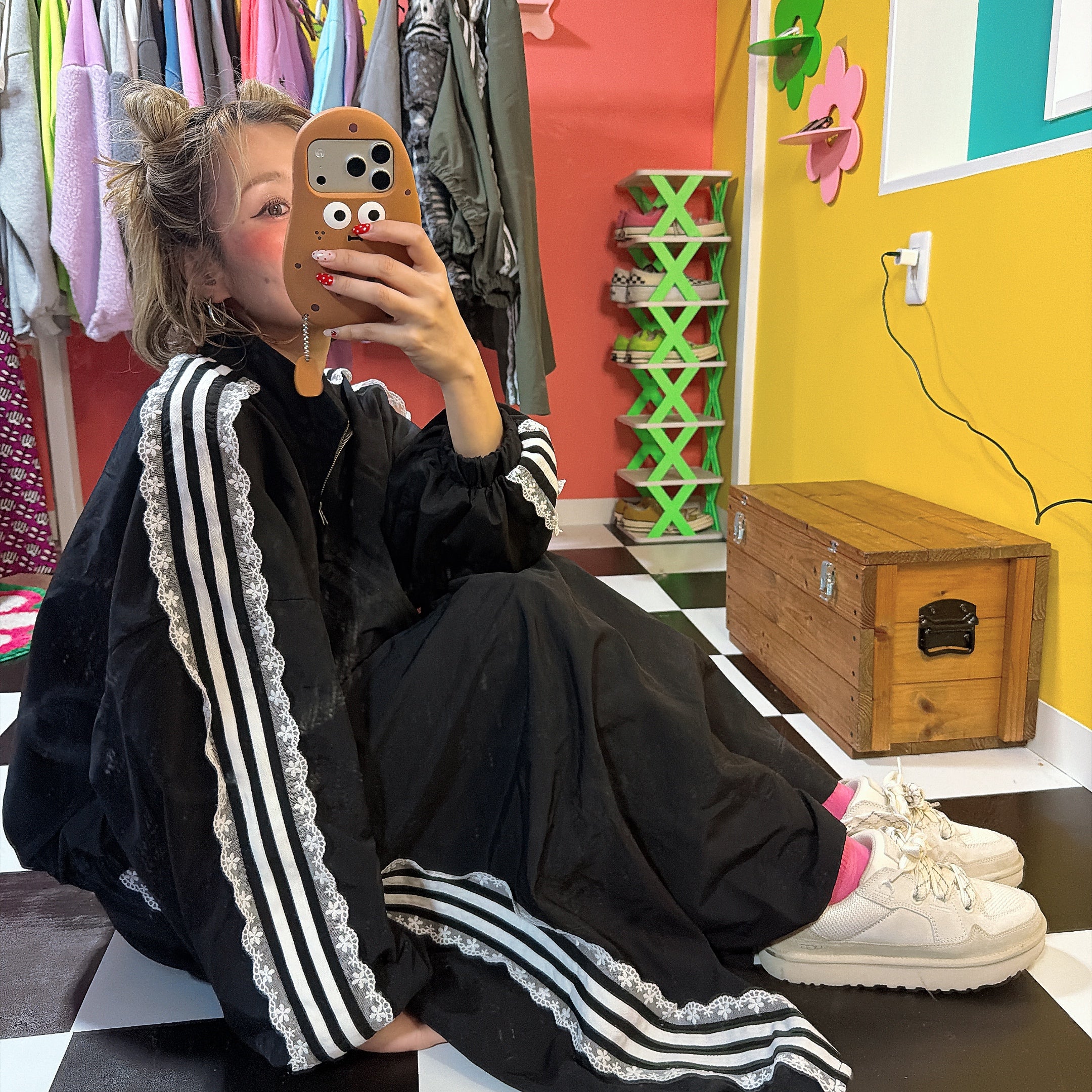 ※予約※2色 セットアップ可 撥水ナイロンレースライントラックジャケット 1月下旬～2月上旬出荷予定