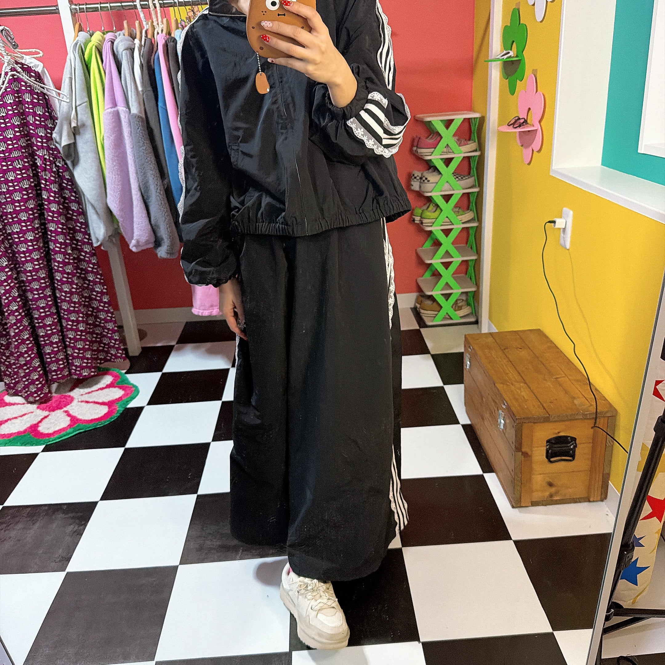 ※予約※2色 セットアップ可 撥水ナイロンレースライントラックスカート 1月下旬～2月上旬出荷予定