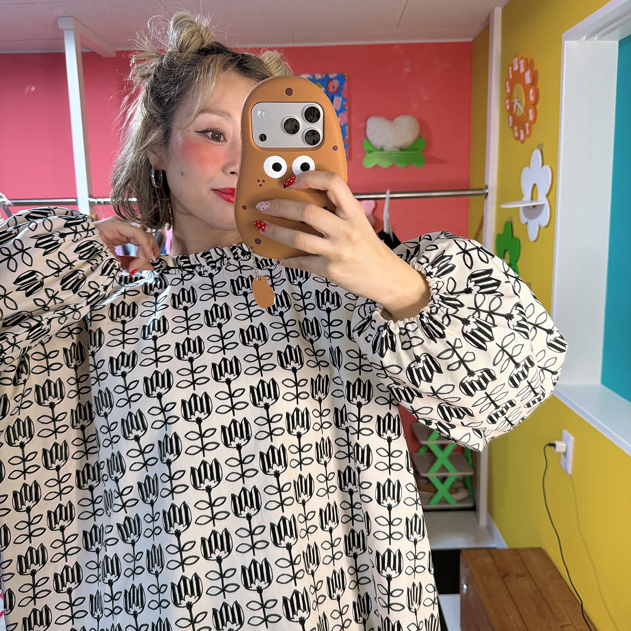 3種類 1点もの即納 ちゃまベベハンドメイド 総柄ワンピース&ブラウス