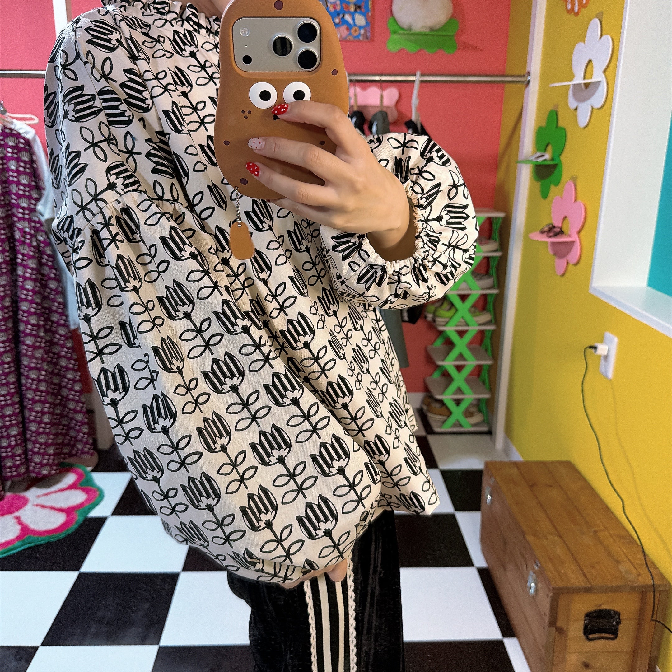 3種類 1点もの即納 ちゃまベベハンドメイド 総柄ワンピース&ブラウス