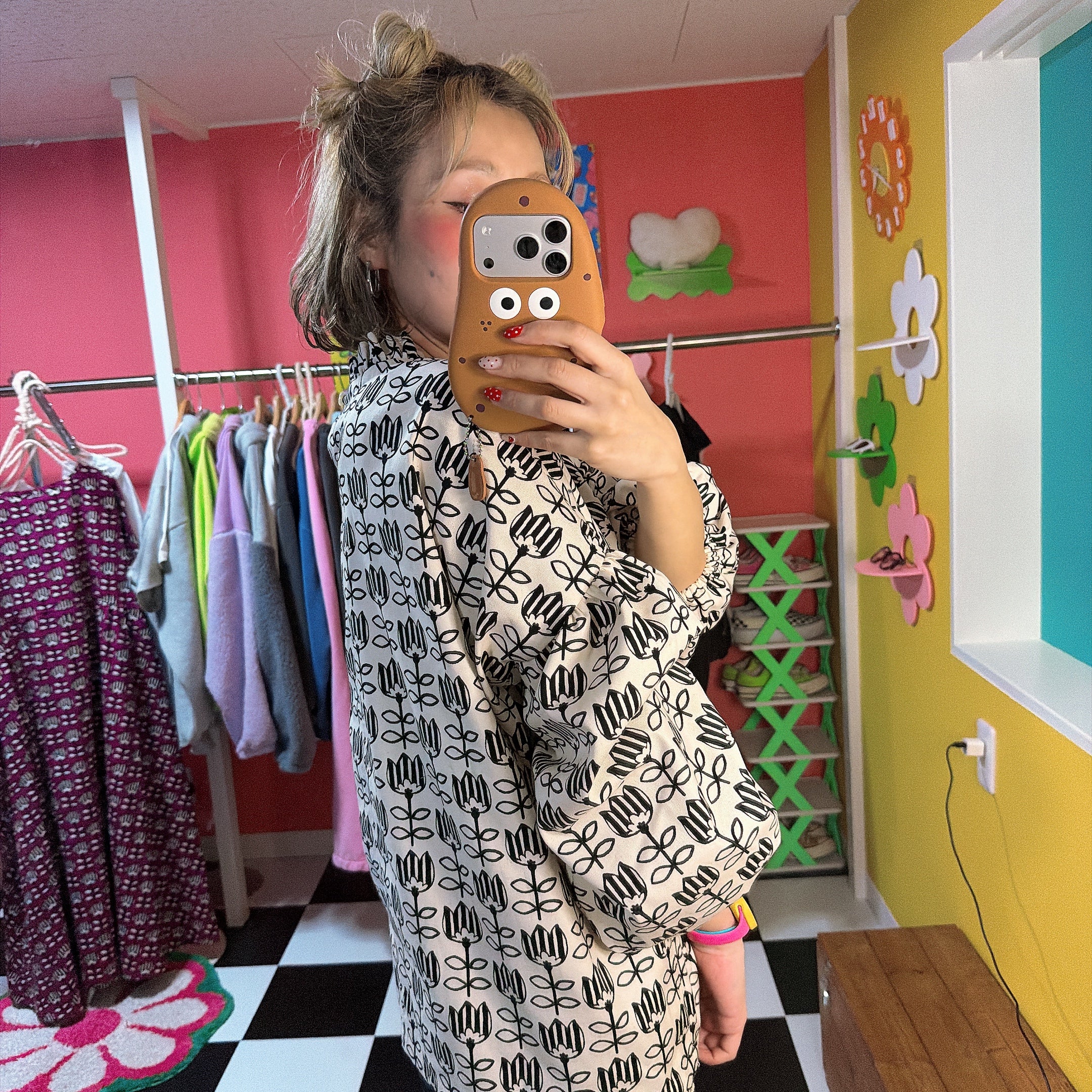 3種類 1点もの即納 ちゃまベベハンドメイド 総柄ワンピース&ブラウス