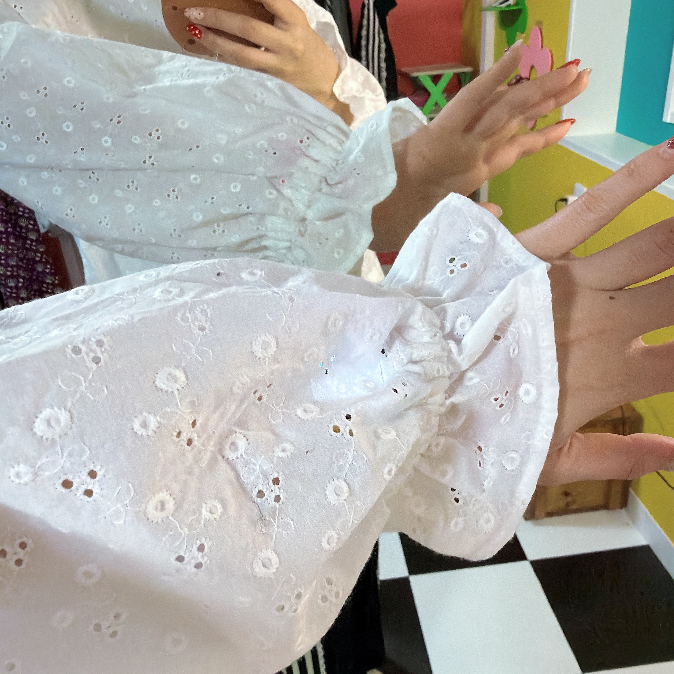 2種類 1点もの即納 ちゃまベベハンドメイド ピエロブラウス