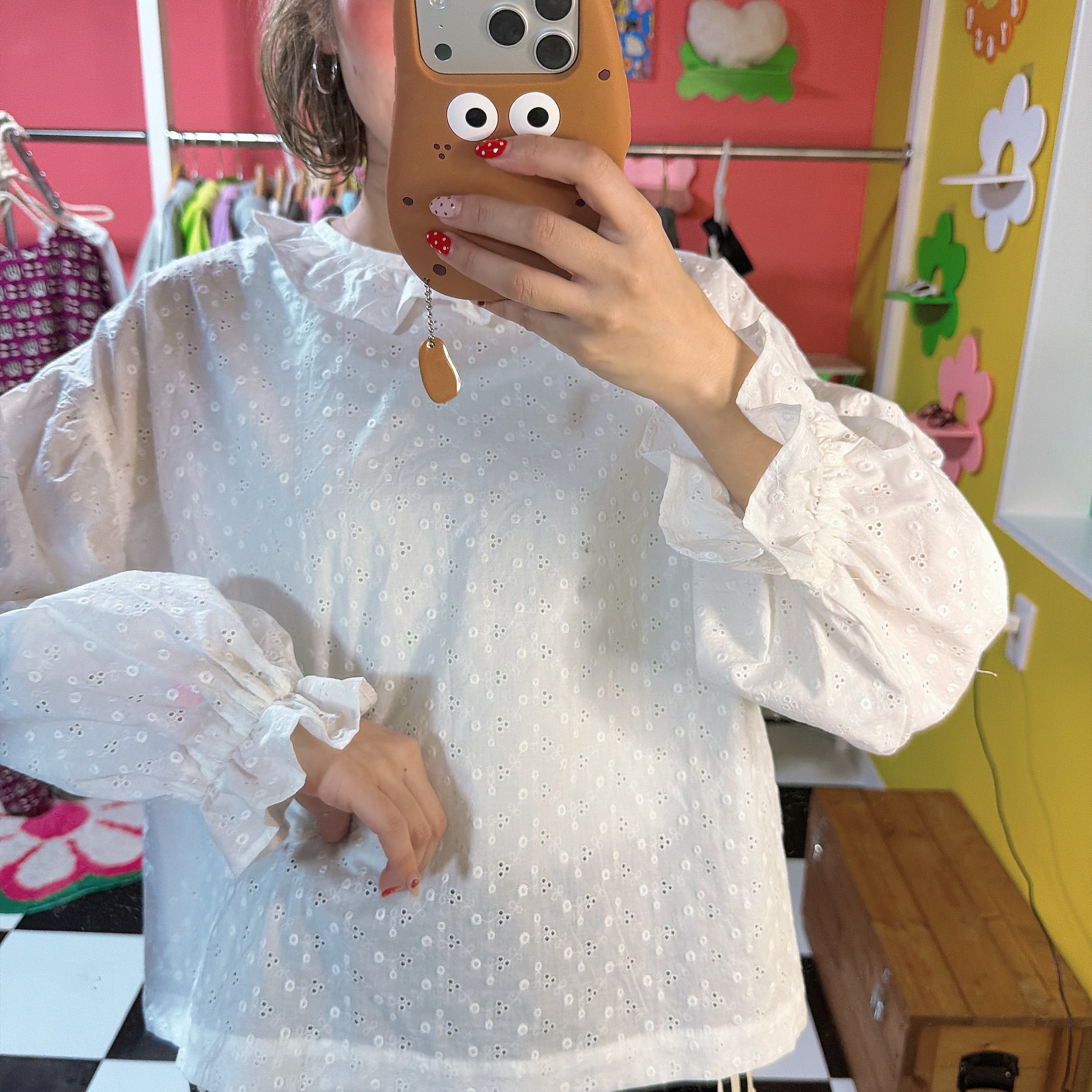 2種類 1点もの即納 ちゃまベベハンドメイド ピエロブラウス