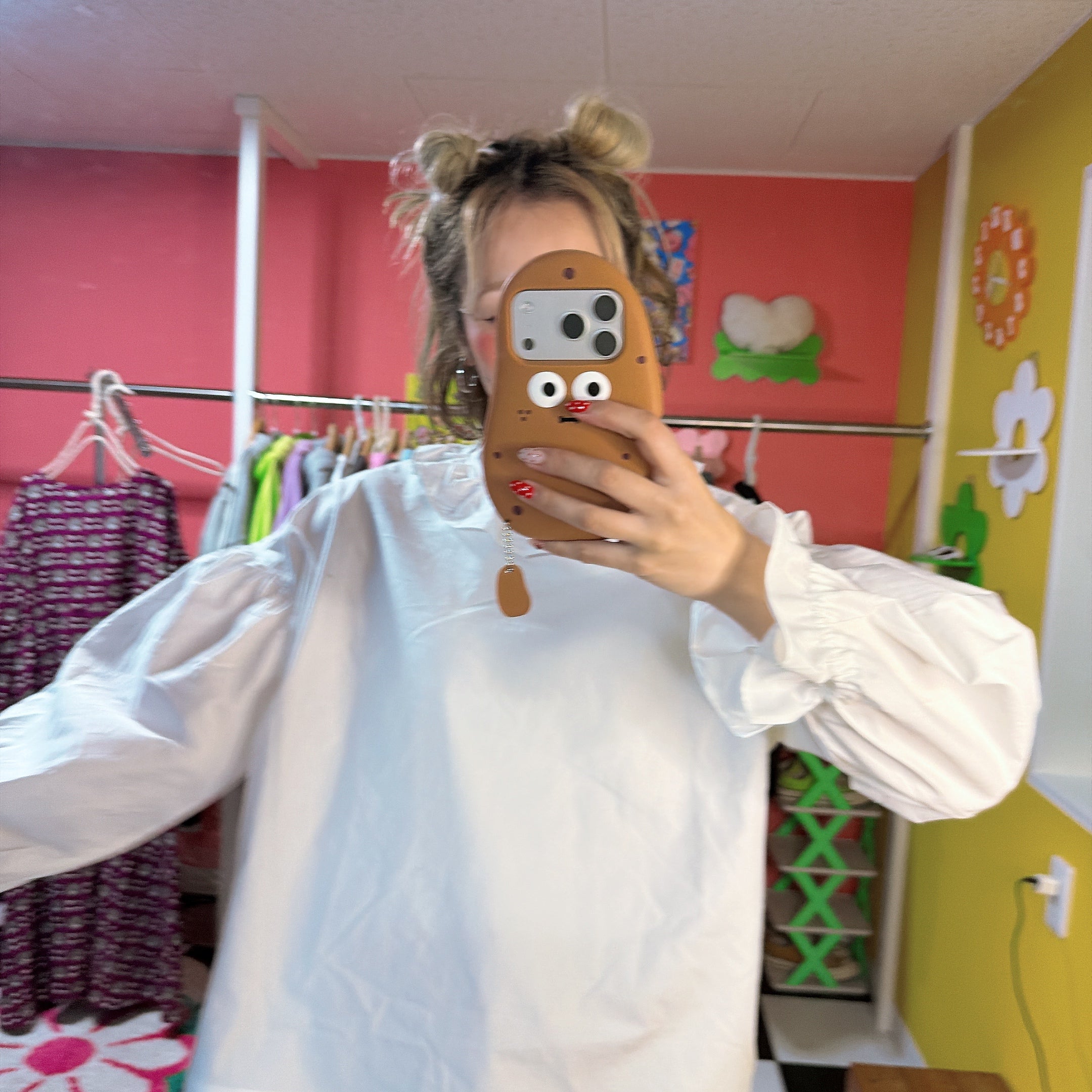 2種類 1点もの即納 ちゃまベベハンドメイド ピエロブラウス