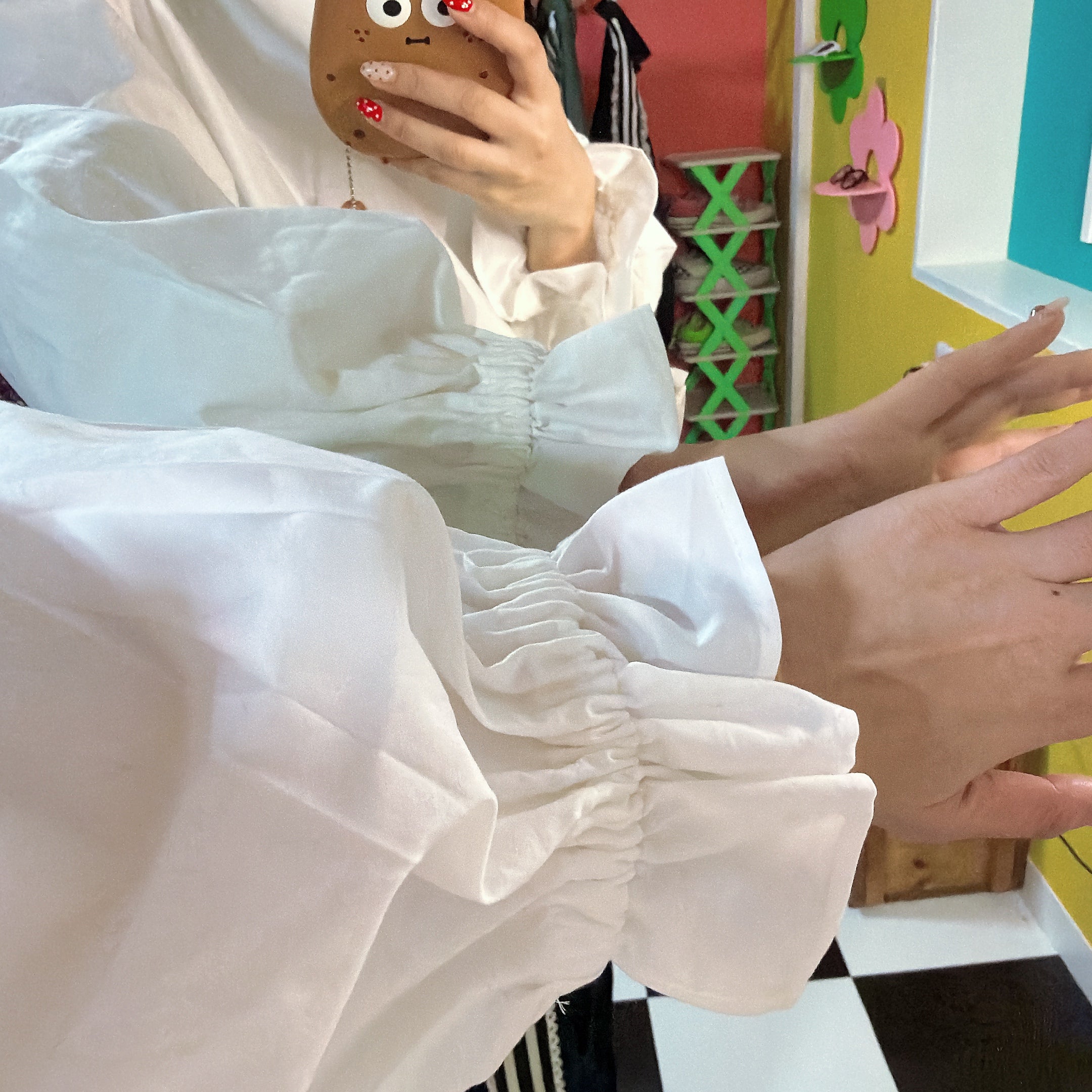 2種類 1点もの即納 ちゃまベベハンドメイド ピエロブラウス