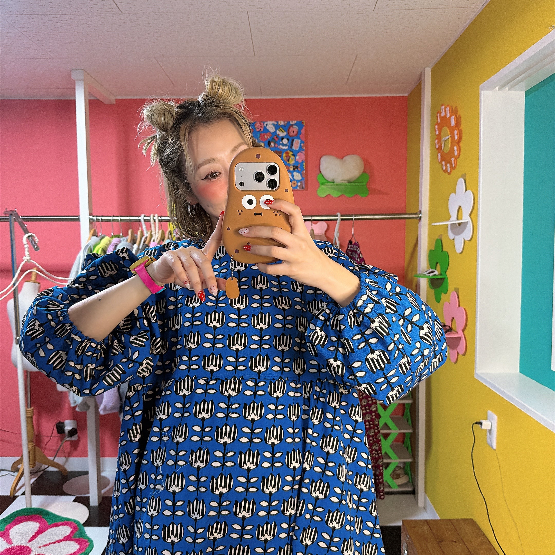 3種類 1点もの即納 ちゃまベベハンドメイド 総柄ワンピース&ブラウス