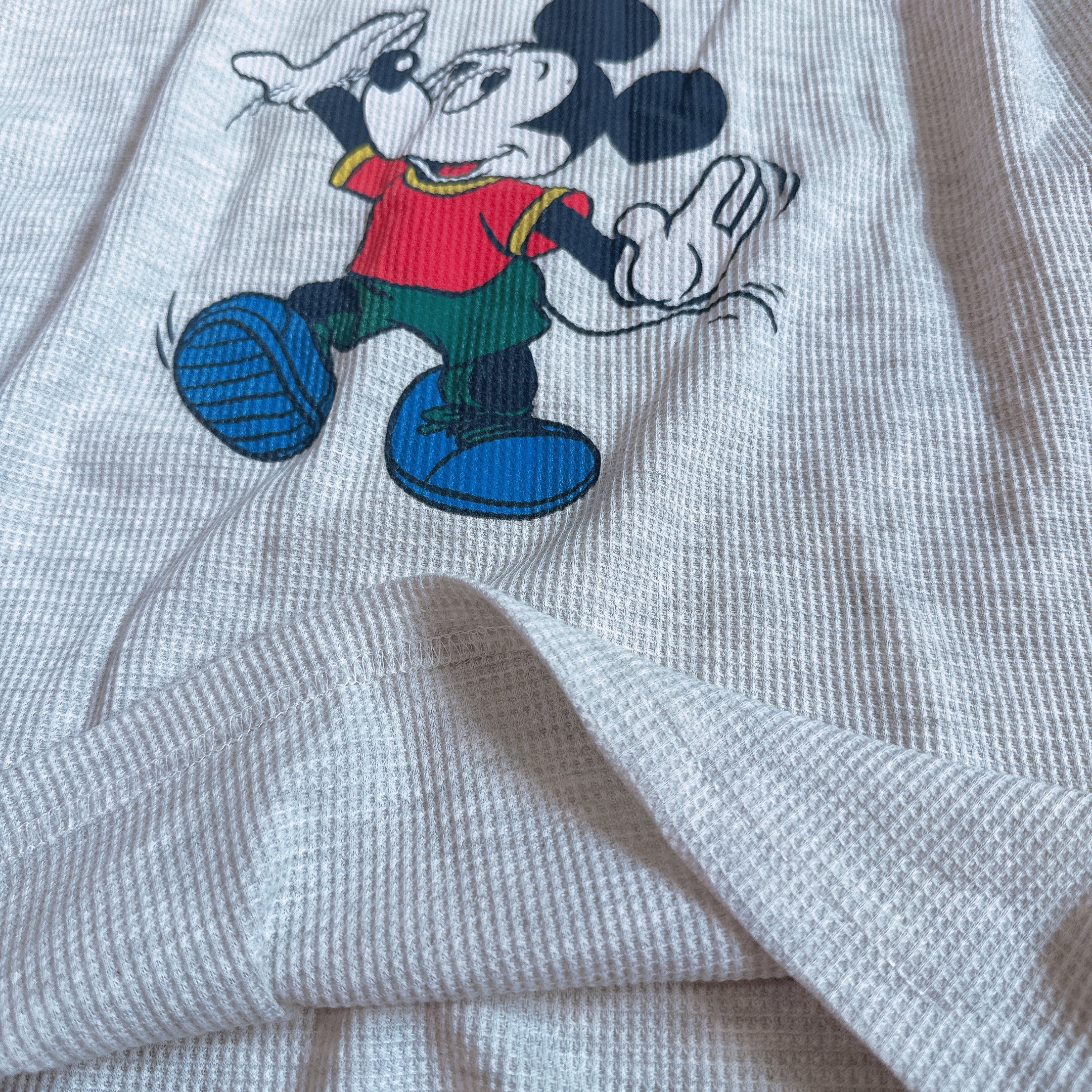 ※予約※ 2色 レトロミッキーワッフルロンTEE 10月下旬〜11月上旬ごろのお届け予定