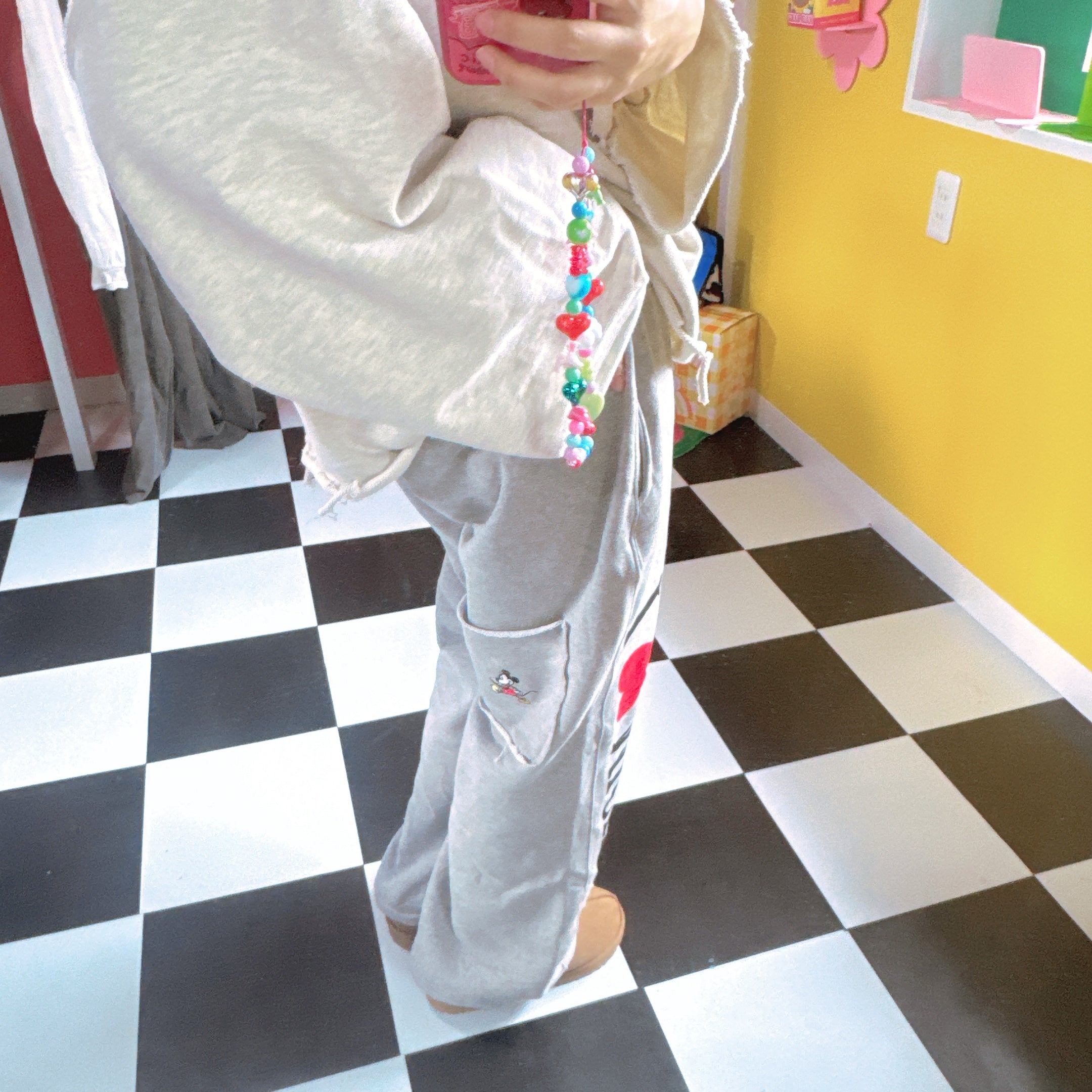 ※予約※ 2色 I♡MICKEYスウェットパンツ 10月下旬ごろのお届け予定