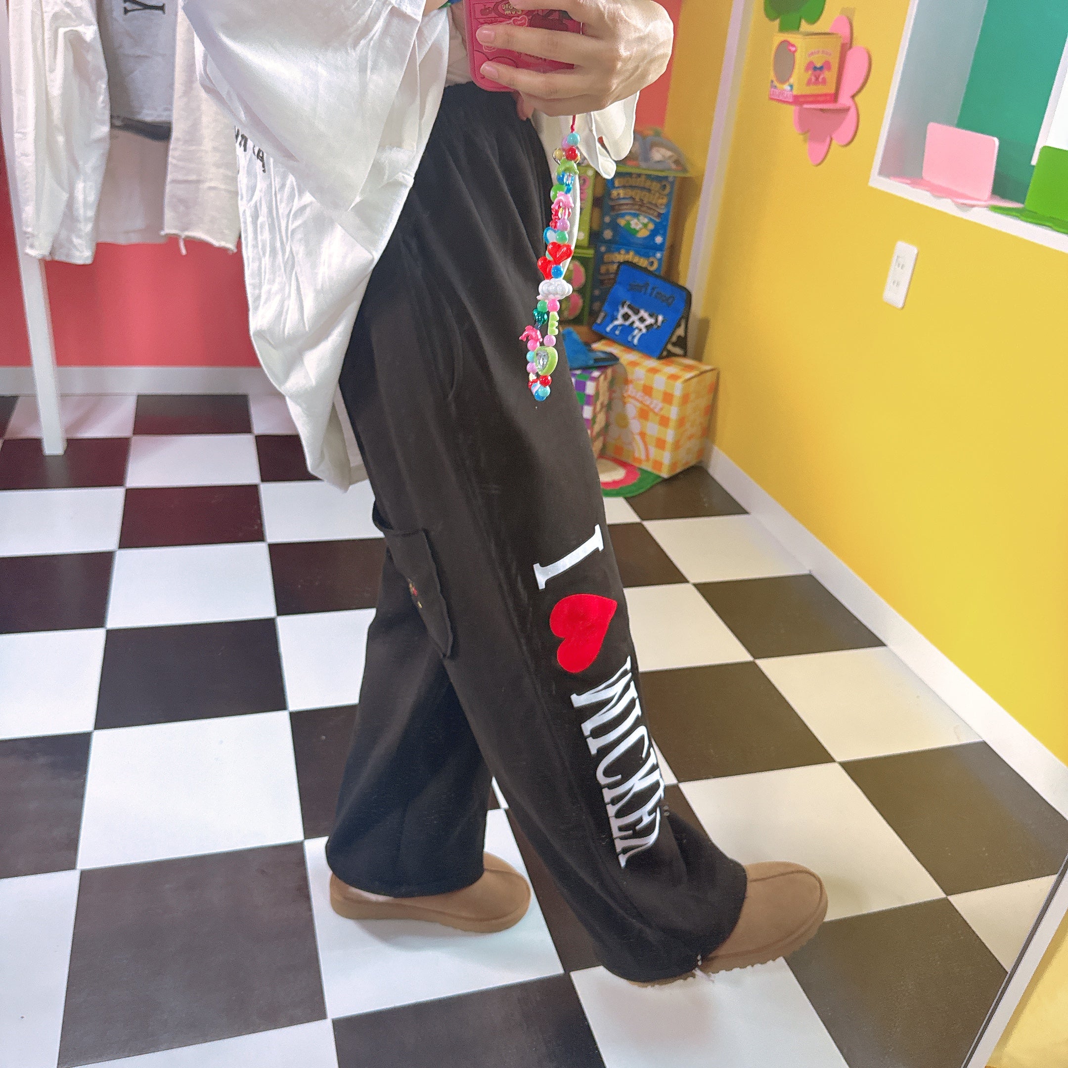 ※予約※ 2色 I♡MICKEYスウェットパンツ 10月下旬ごろのお届け予定
