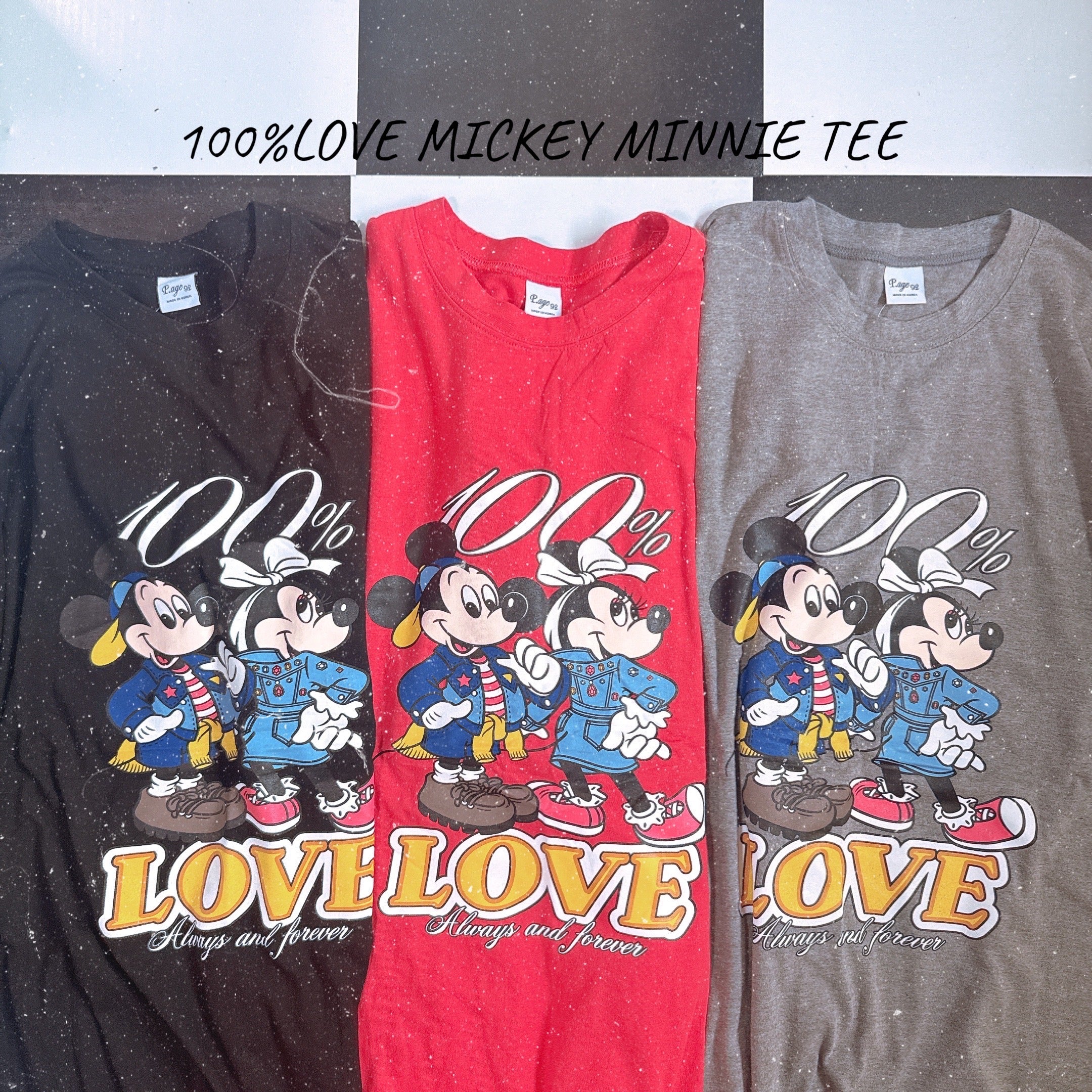 ※予約※ 3色 ミッキーミニーオーバーサイズTEE 10月下旬ごろのお届け予定