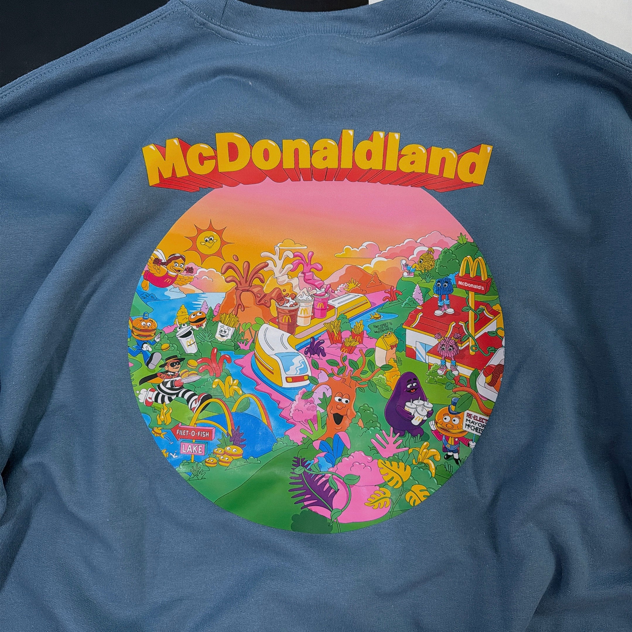 即納 2色 マクドナルドUSセレクト プリントスウェット 4〜5営業日で出荷予定