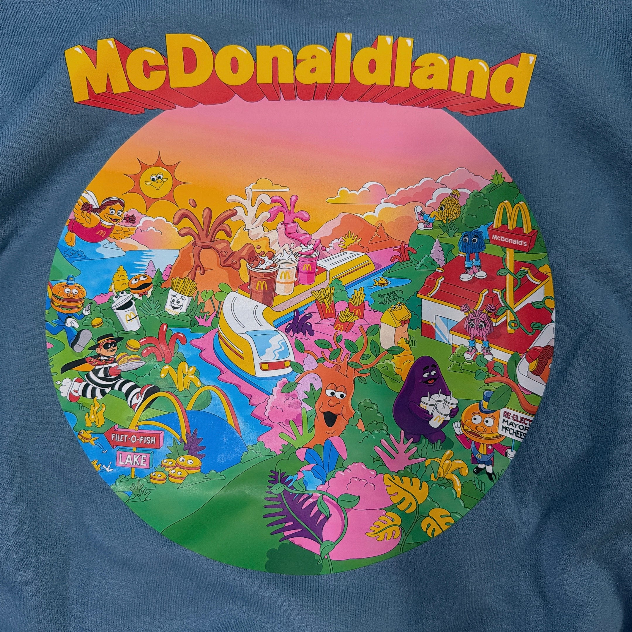 即納 2色 マクドナルドUSセレクト プリントスウェット 4〜5営業日で出荷予定