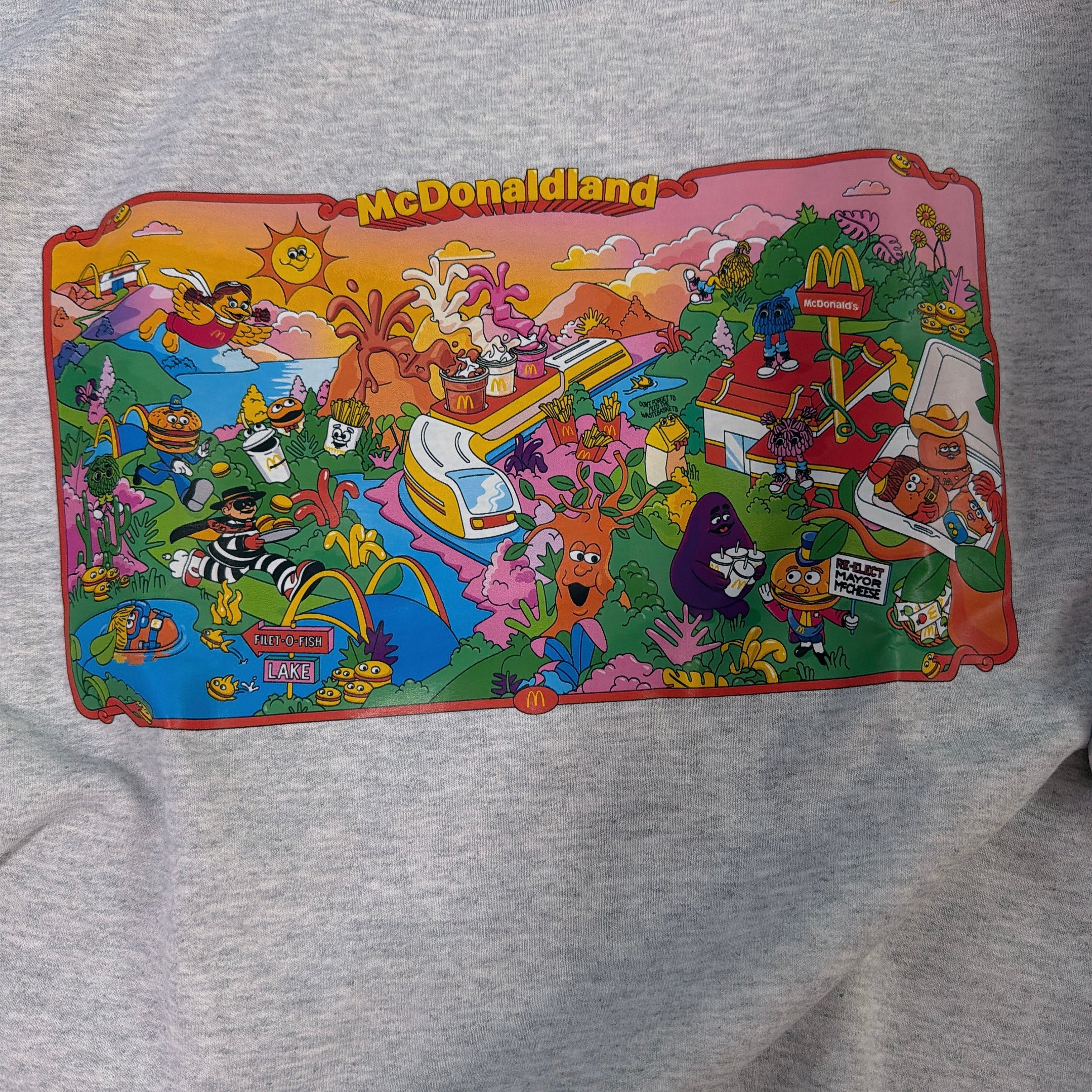 即納 2色 マクドナルドUSセレクト プリントスウェット 4〜5営業日で出荷予定