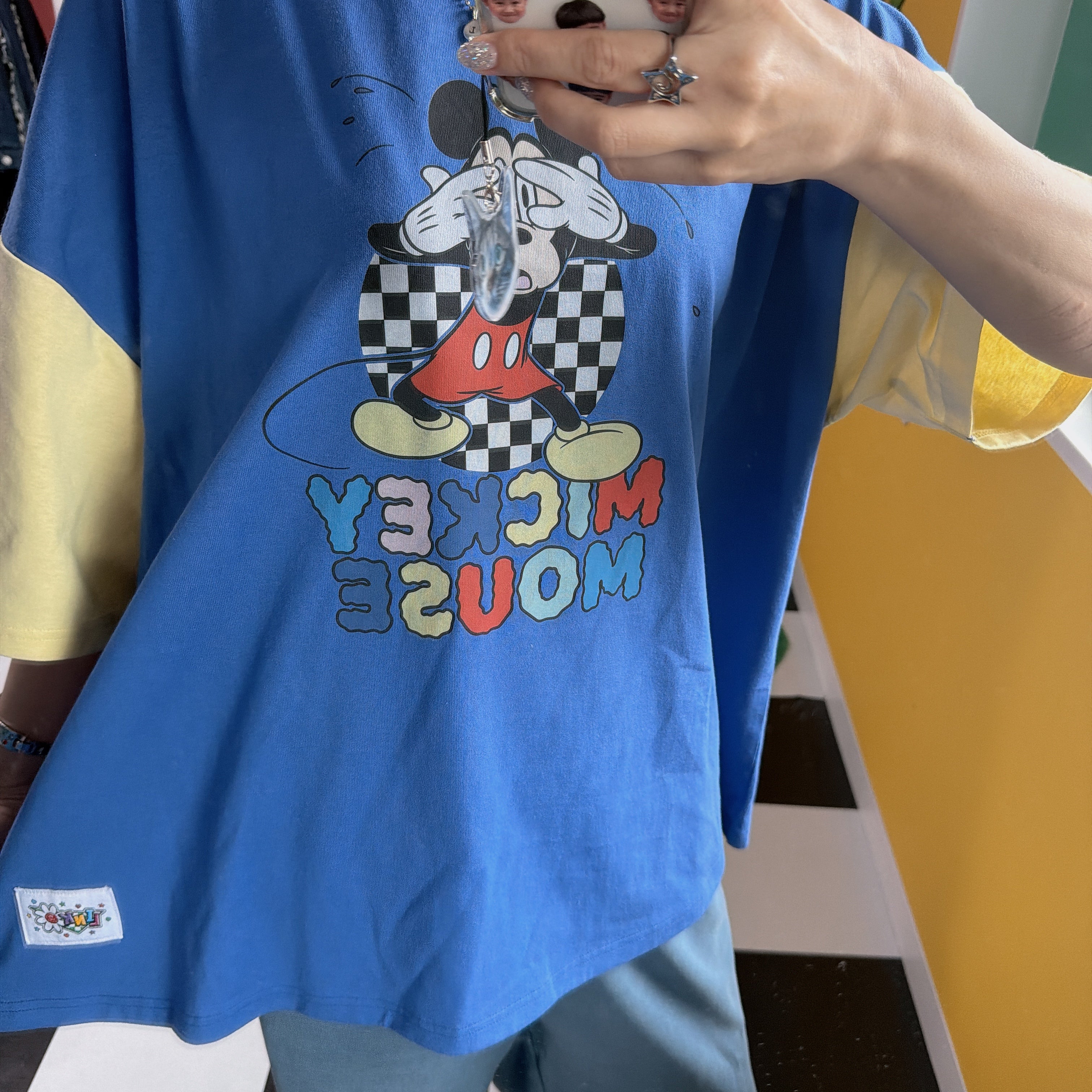 ※予約※ LINK@オリジナル MICKEY 切り替えカラーTEE  9月中の出荷予定