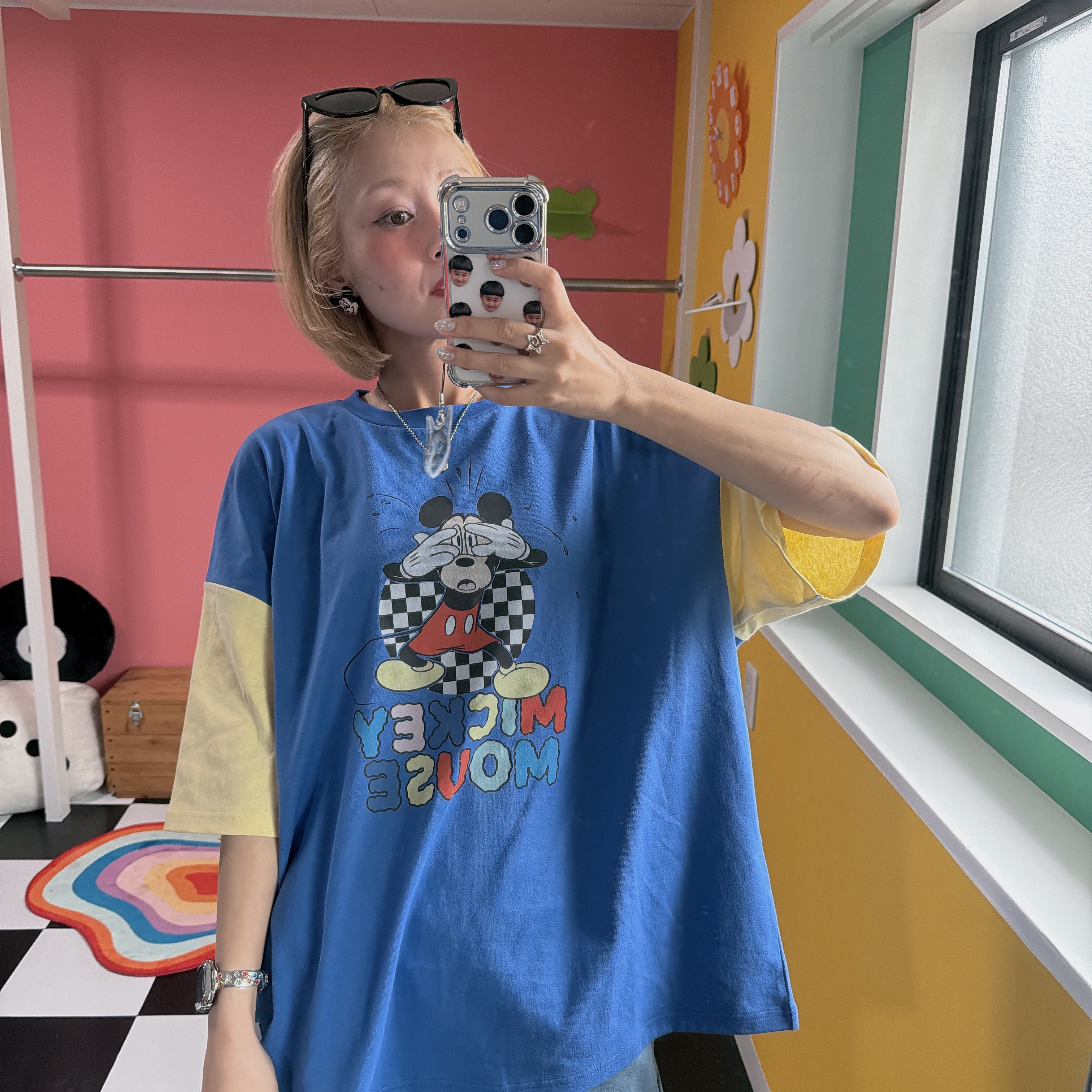 ※予約※ LINK@オリジナル MICKEY 切り替えカラーTEE  9月中の出荷予定