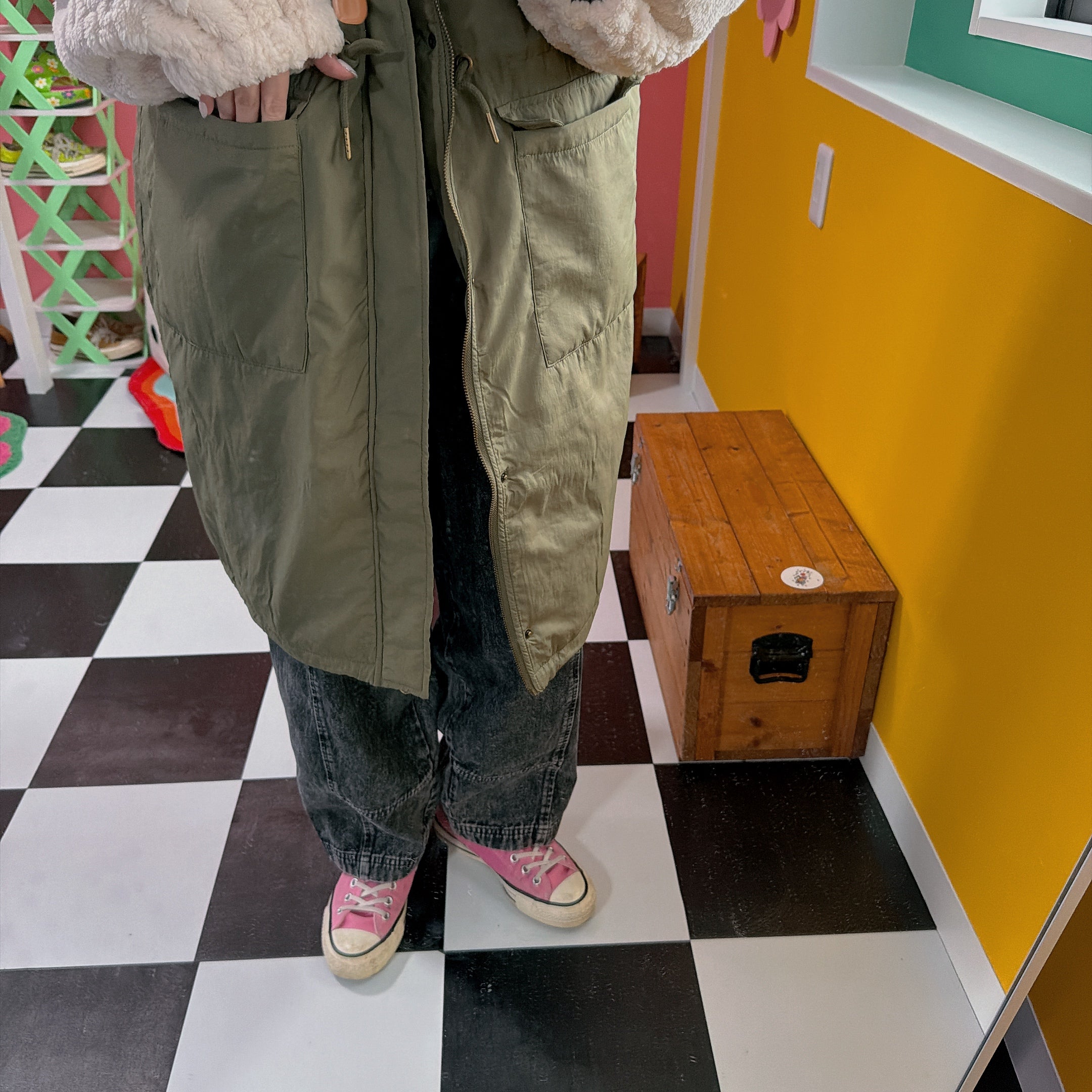 即納 上限あり ハイブリッド袖ボアコート 4〜5営業日で出荷予定