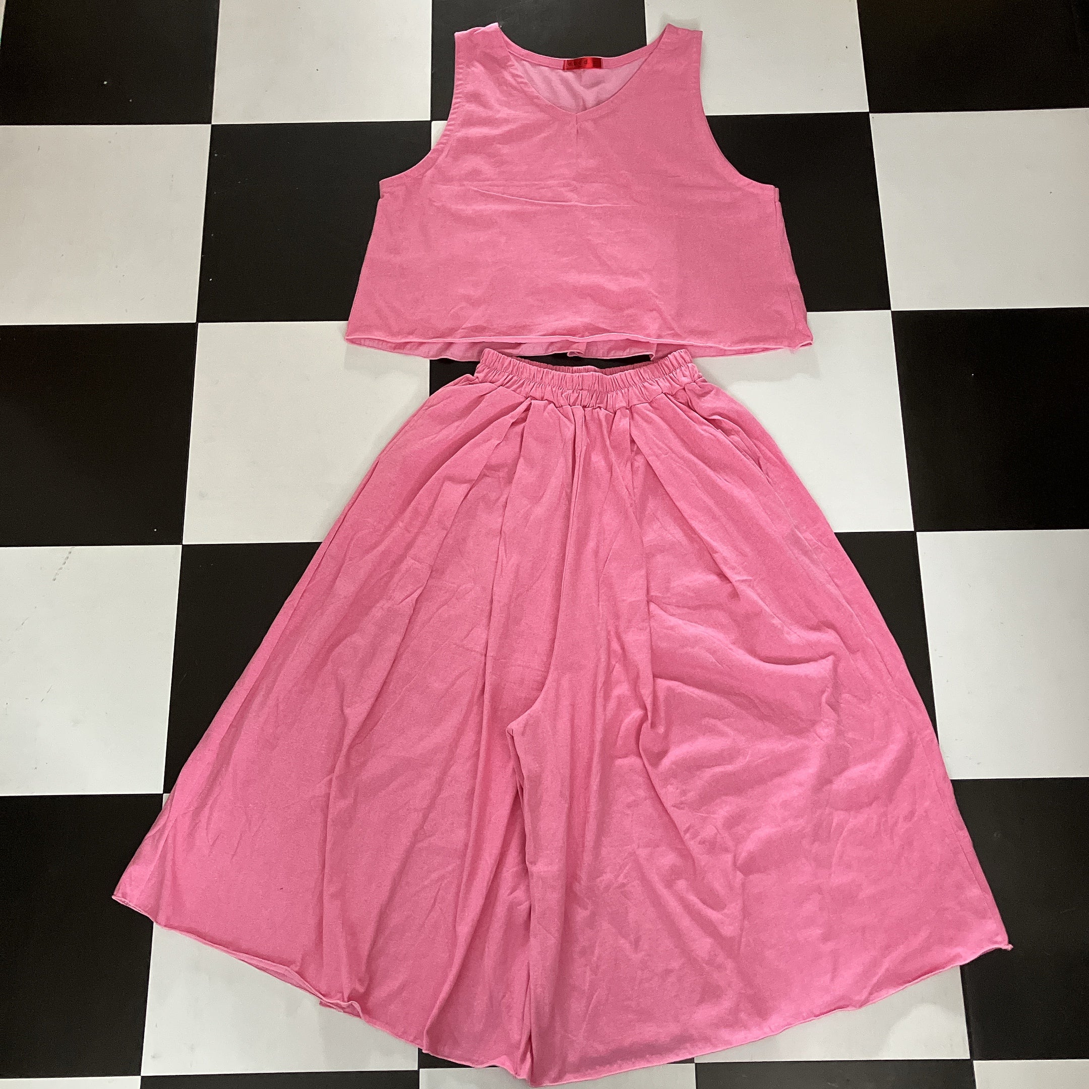 *Pre-order* 2 colors: Pigment Tank Top & Wide Pants (Set-up Compatible) - Scheduled for shipment in August