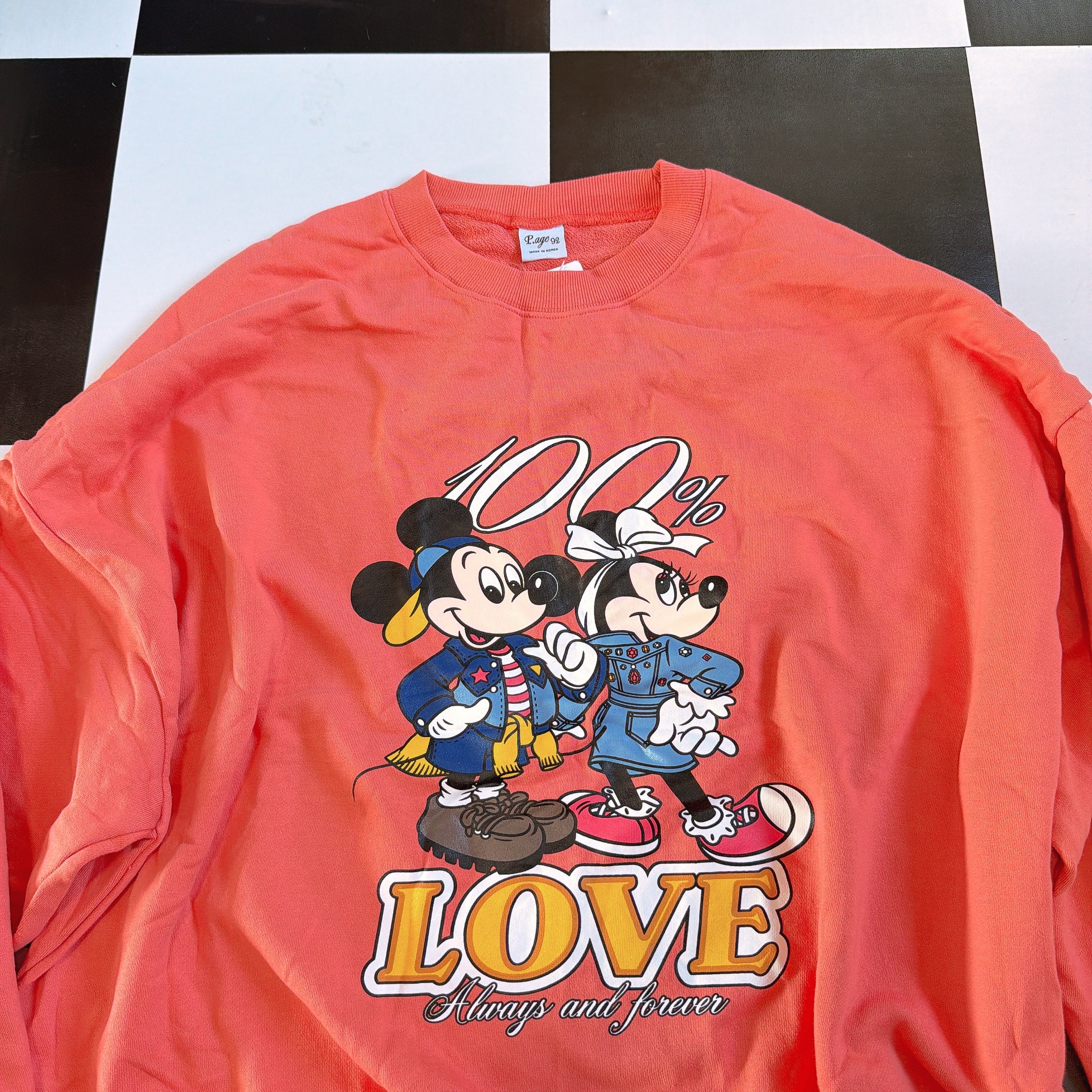 数量限定 2色 100%LOVEミキミニオーバーサイズスウェット 4〜5営業日で出荷予定