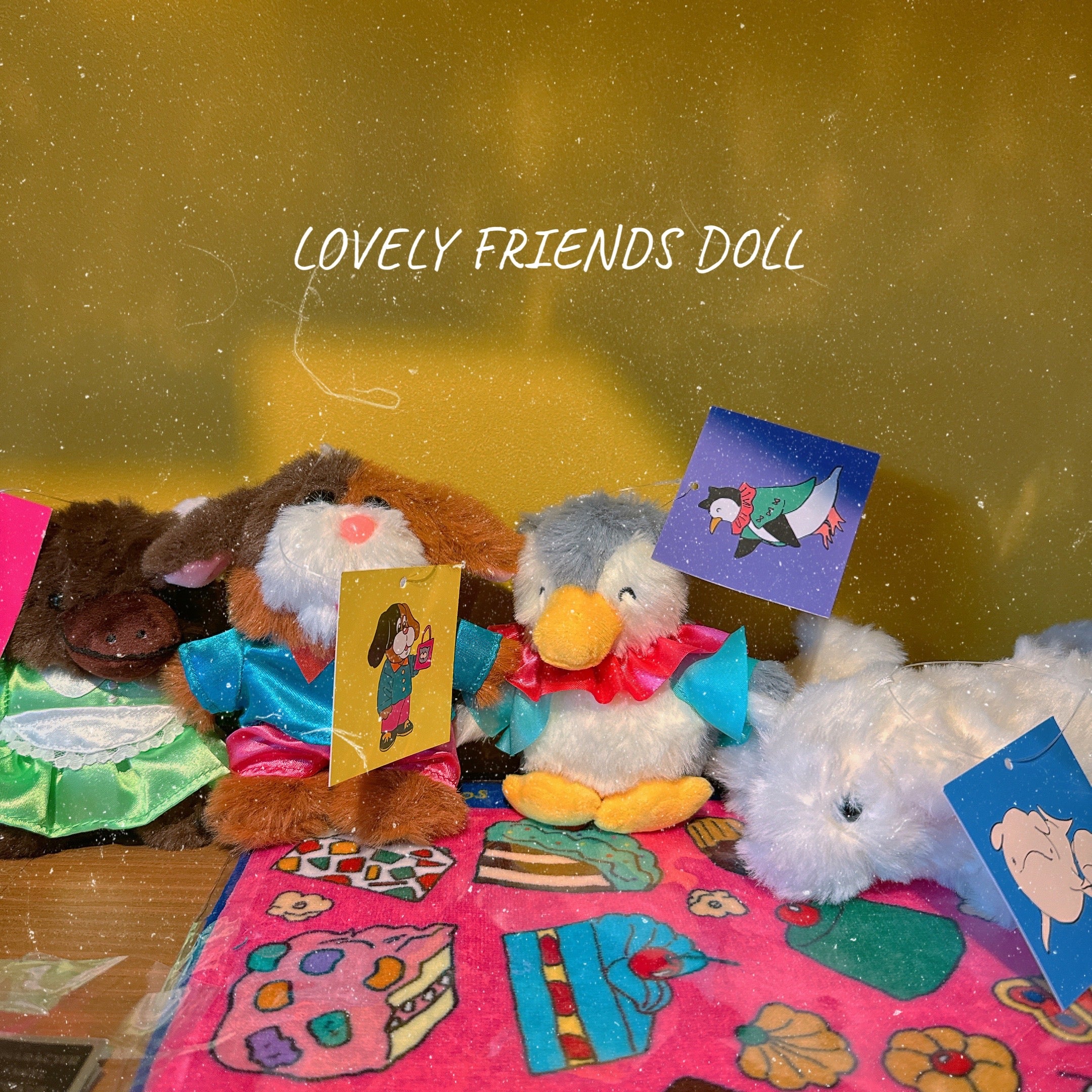 NEW! LOVELY FRIENDS 4 types of stuffed toys available for immediate delivery. Ships within 2-3 business days.