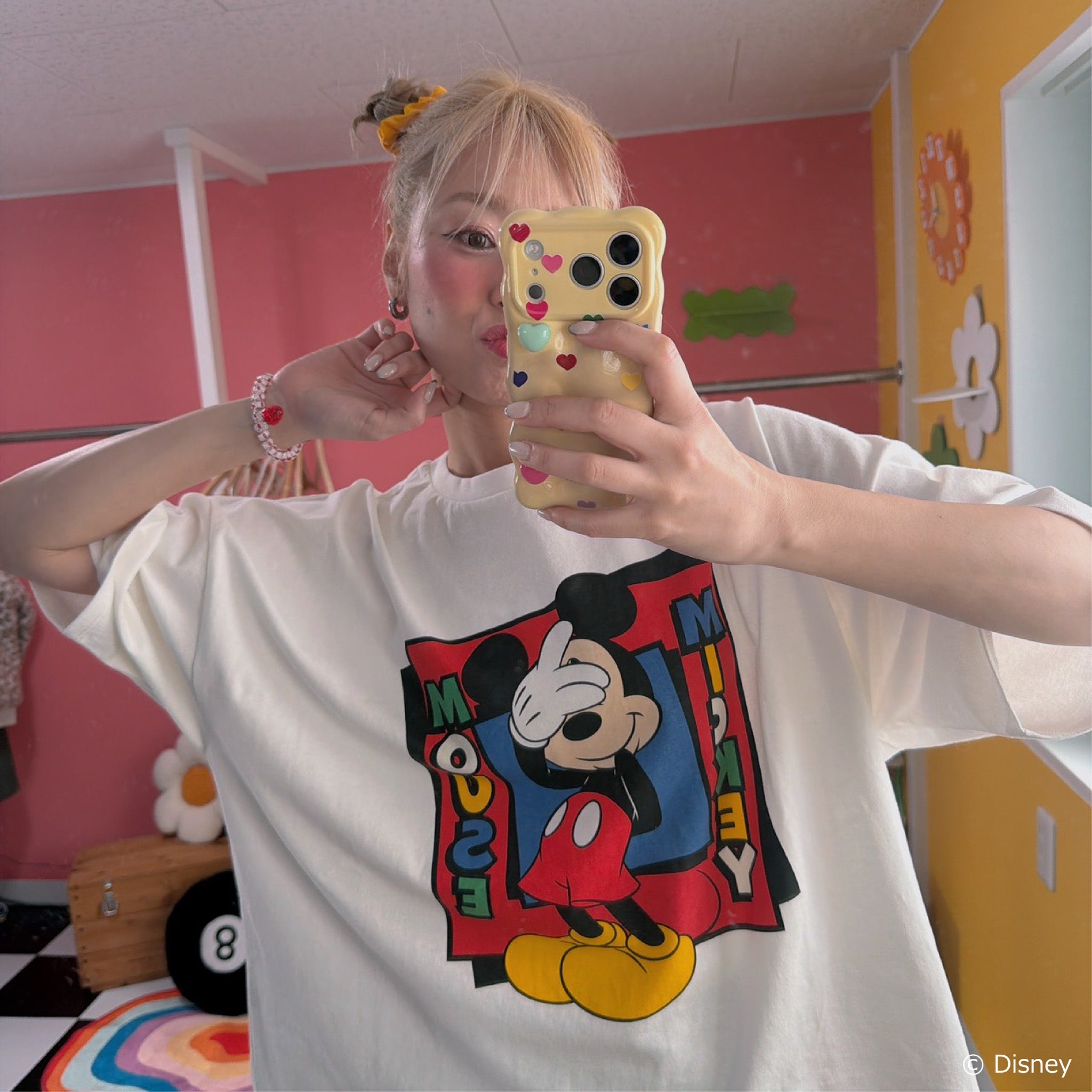 LINK@ オリジナル ディズニーTシャツ Disney 予備在庫のみ再販※LINK@オリジナルミッキーTシャツ 6月中の出荷予定