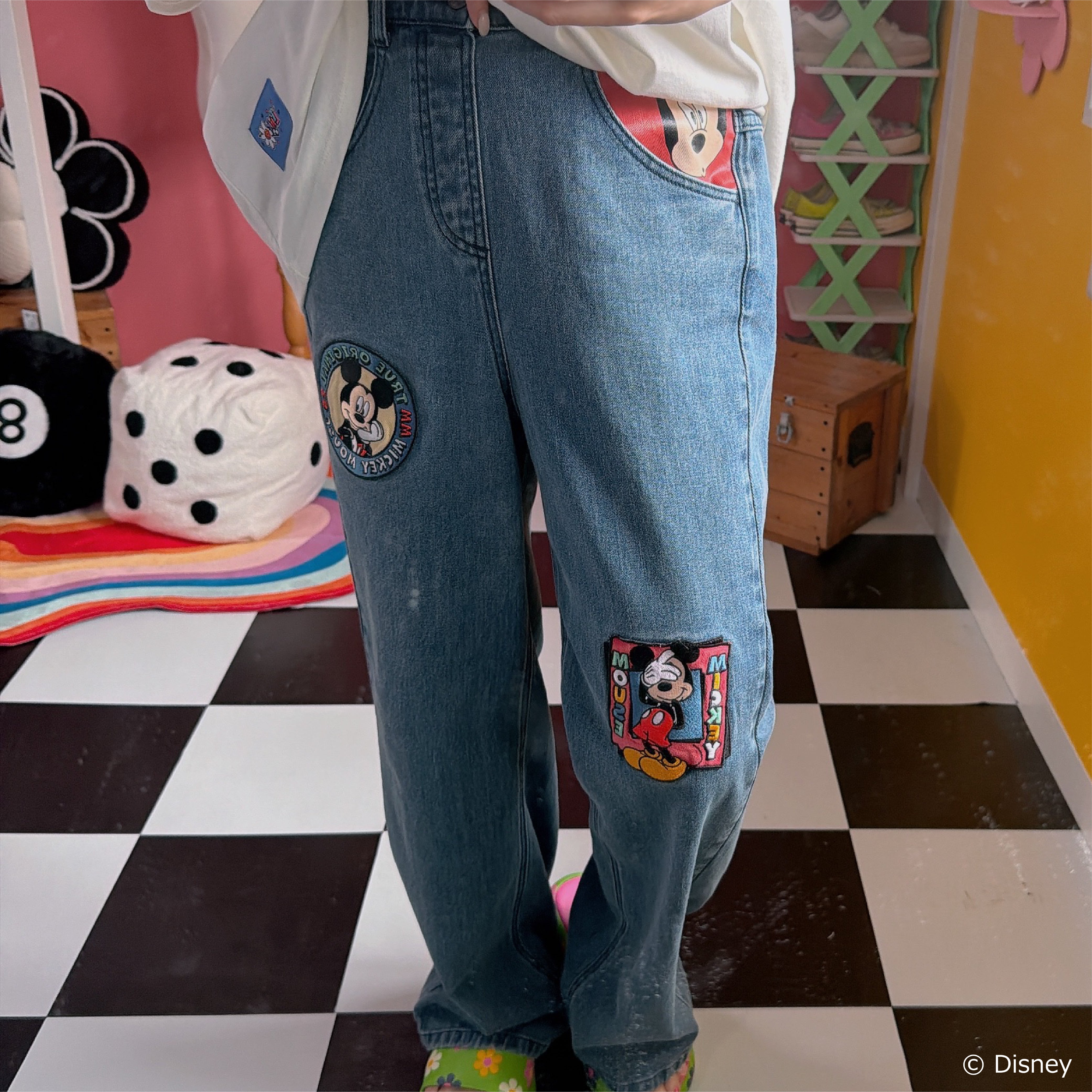 ※予約※LINK@オリジナル ミッキーパッチデニム 5月中の出荷予定