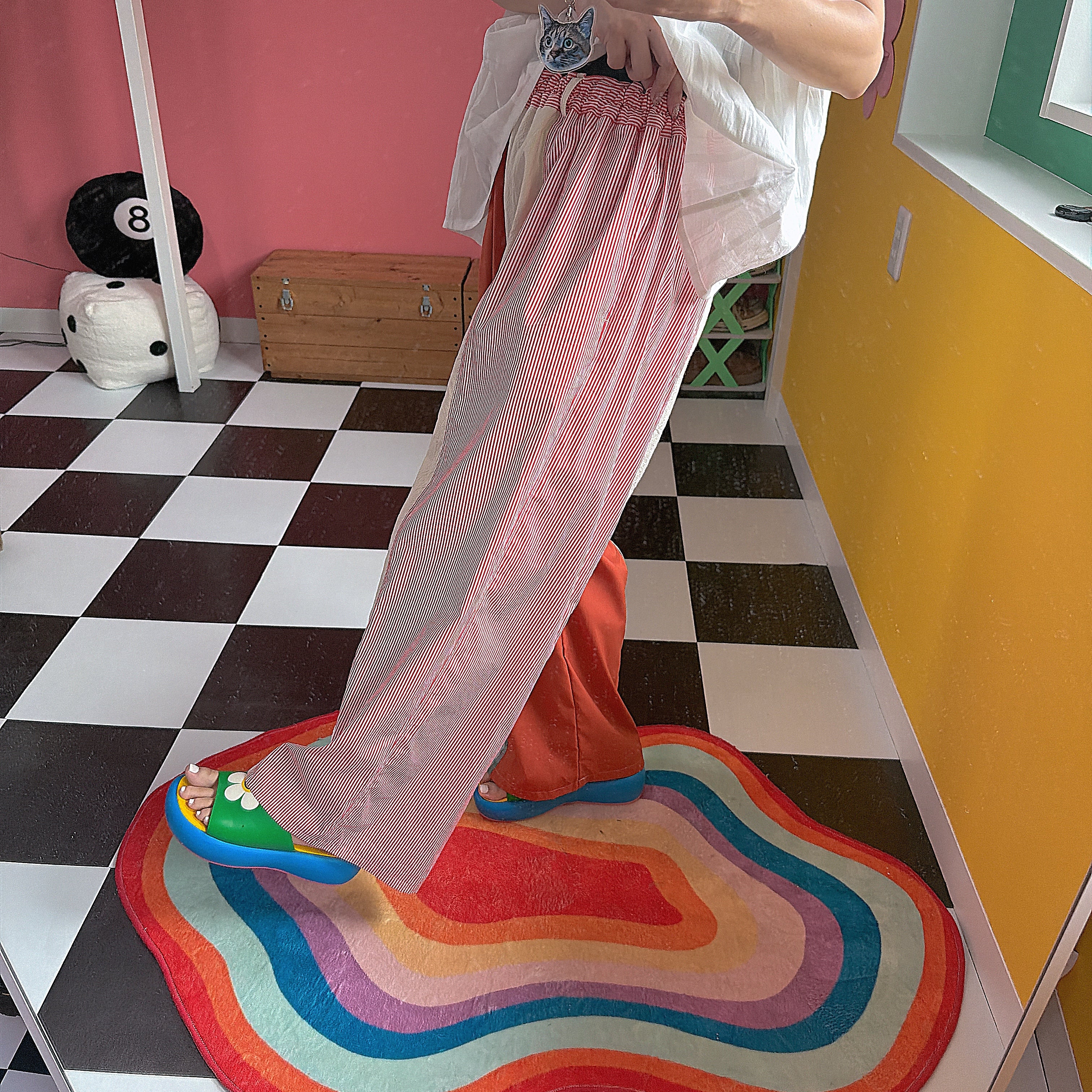 ※即納※3種類 ちゃまべべ 1点物タンクトップブラウス&パッチワークパンツ 4~5営業日内に発送
