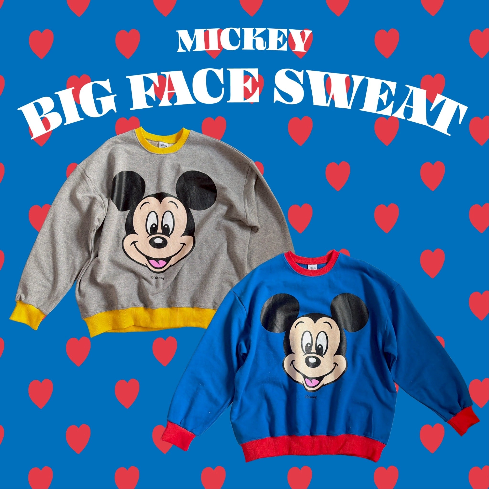 ※予約※2色 ミッキーフェイススウェット 3月中の出荷予定