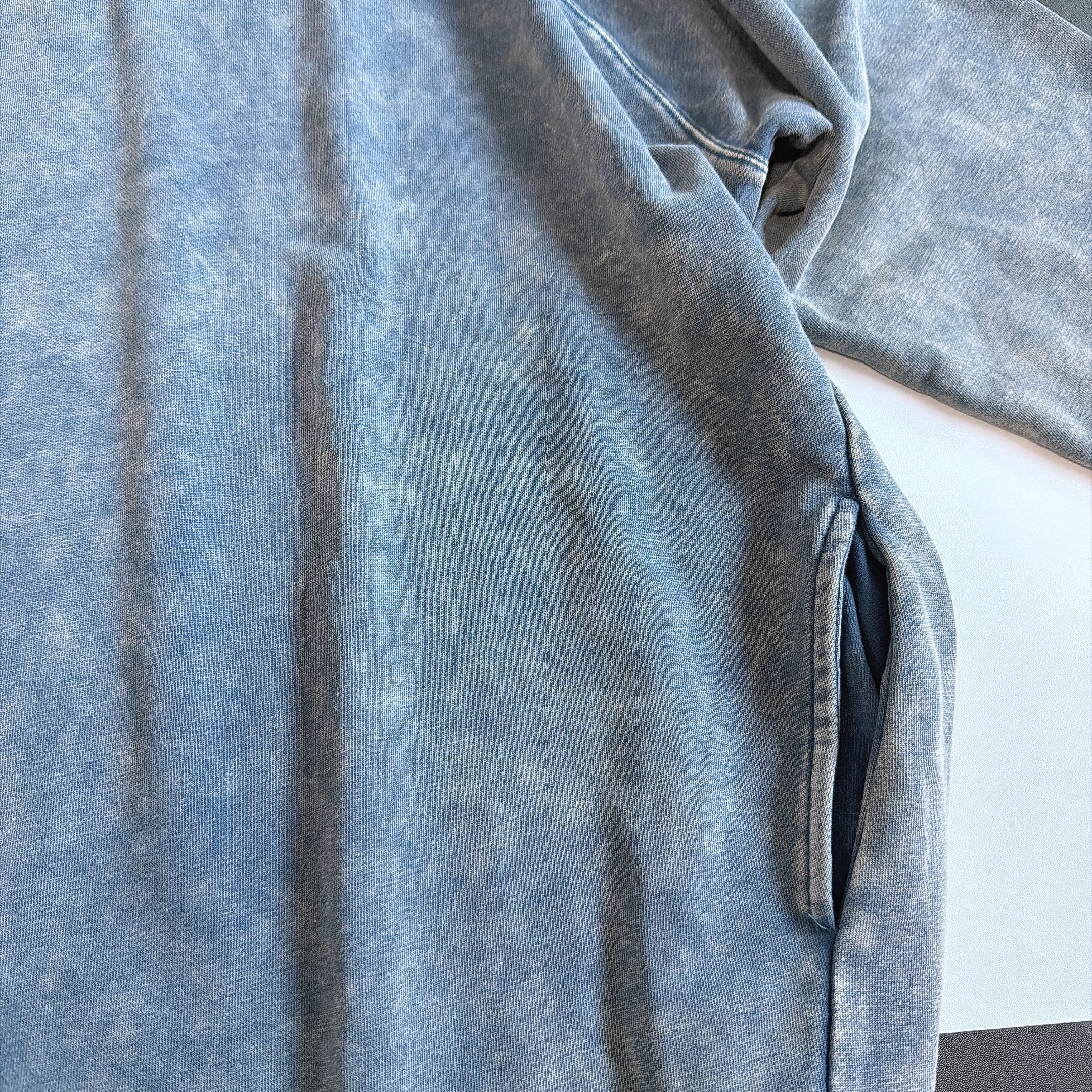 ※上限あり予約※2色 セットアップ可 ケミカル加工 ライトスウェットチュニック  3月上旬出荷予定