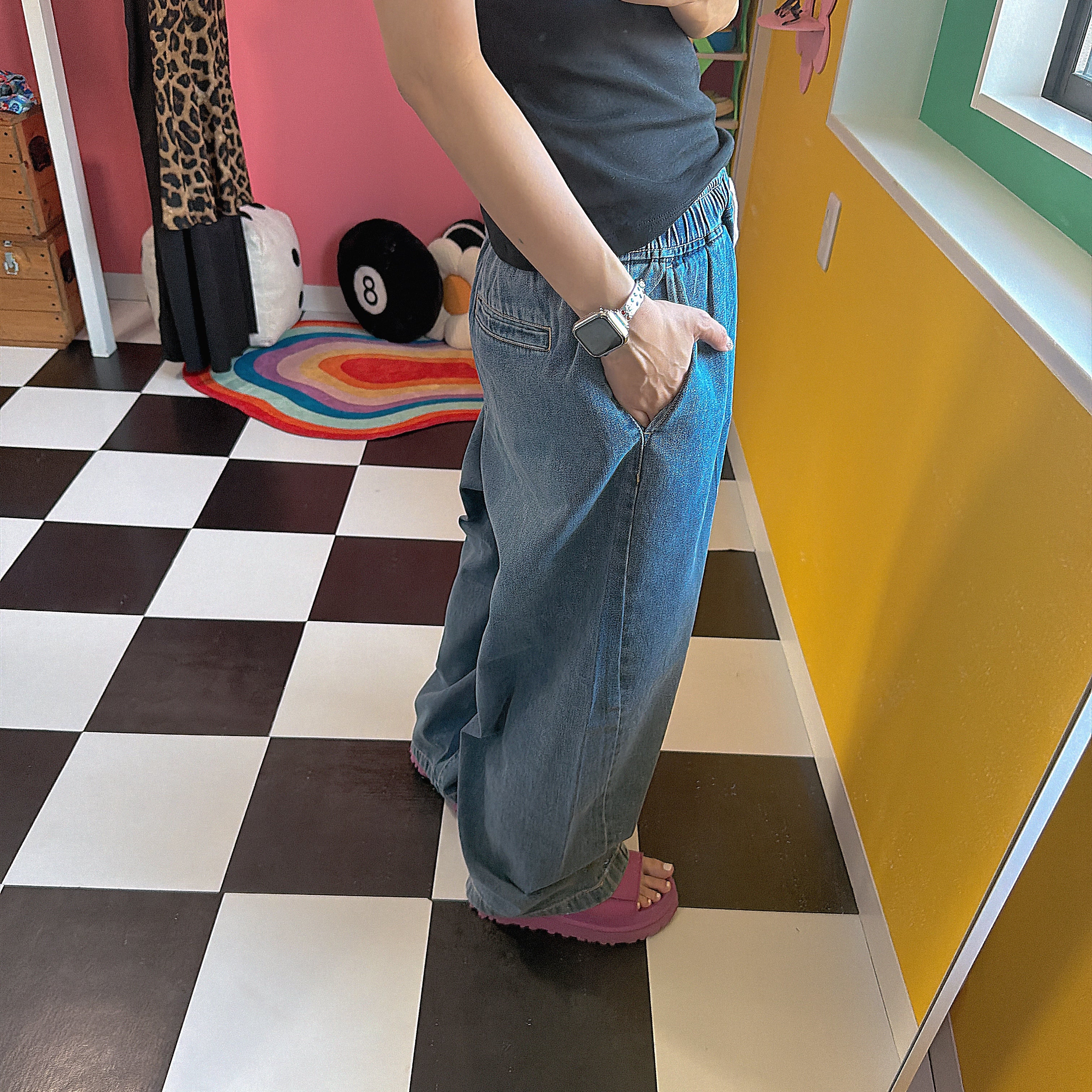 *Limited quantity reservation* Cocoon Wide Denim Pants - Scheduled to ship by the end of August.