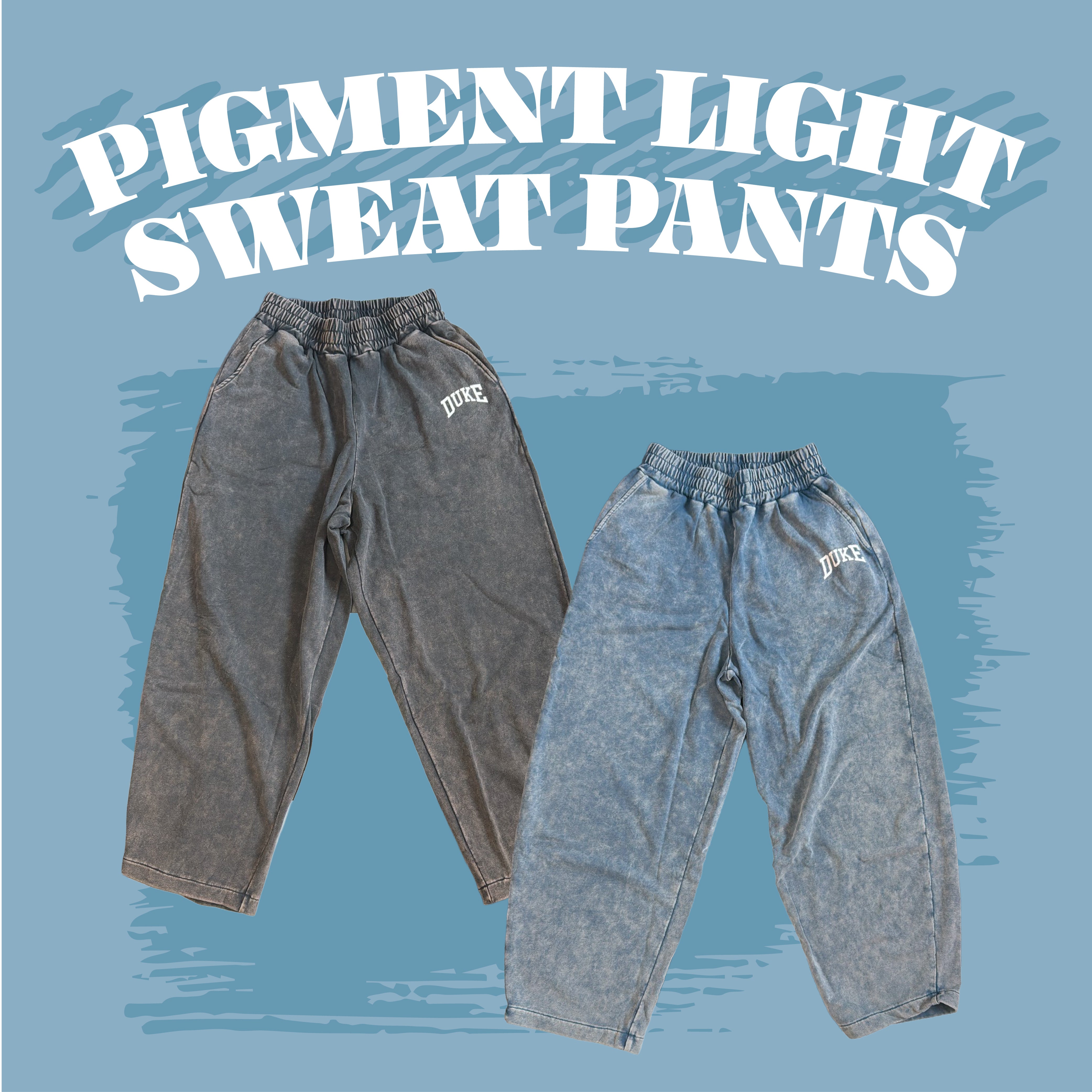 ※上限あり予約※2色 セットアップ可 DUKEケミカル加工 ライトスウェットパンツ 3月上旬出荷予定