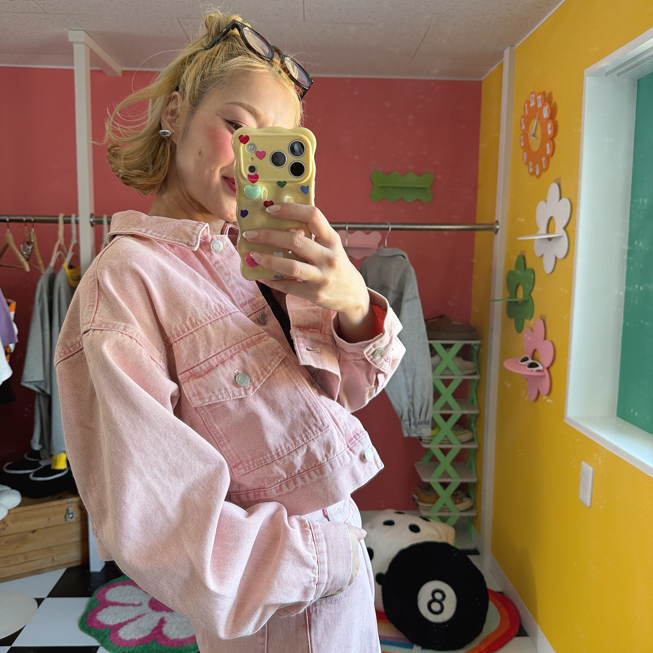 ※上限あり予約※3色 セットアップ可 カラーデニムジャケット  3月中の出荷予定