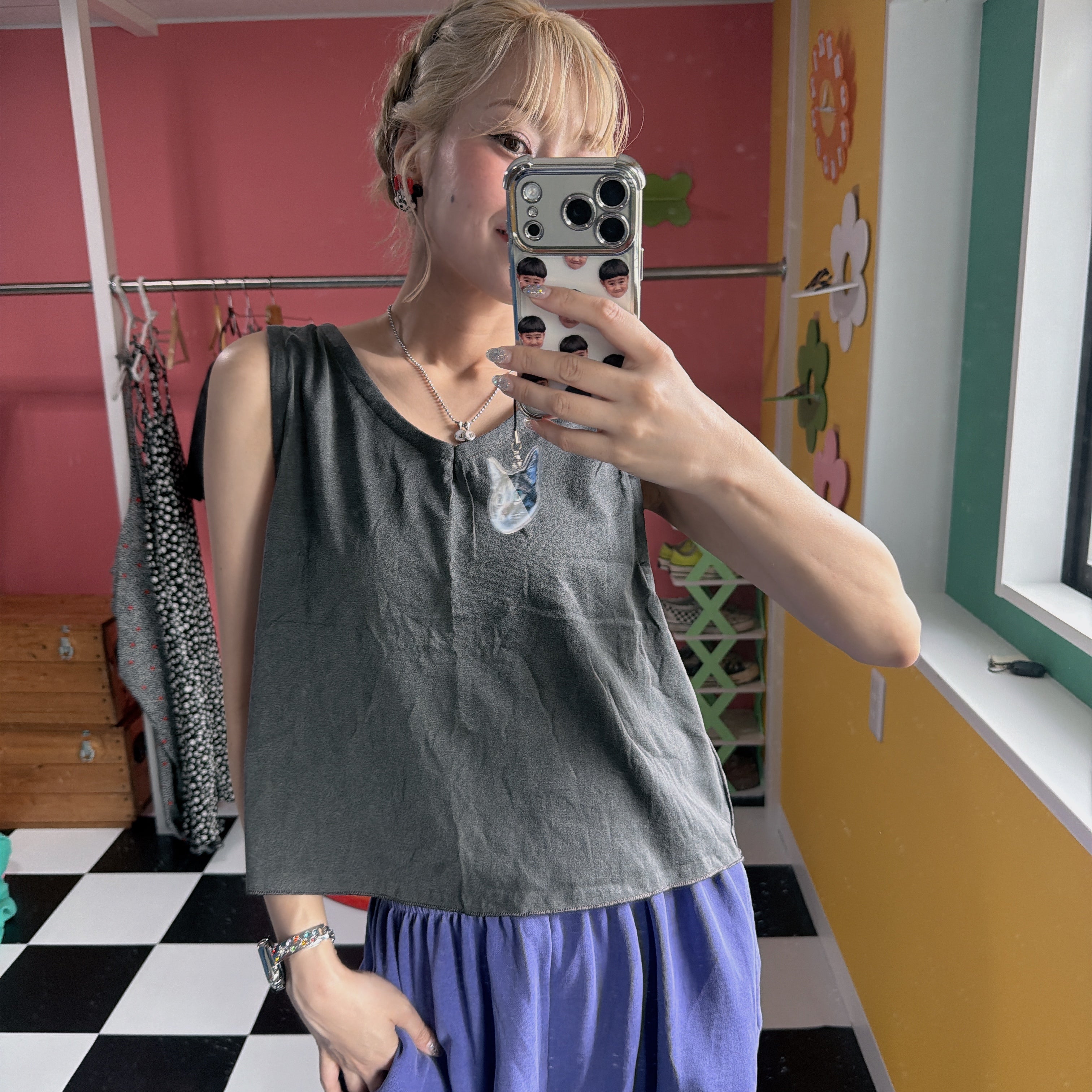 *Pre-order* 2 colors: Pigment Tank Top & Wide Pants (Set-up Compatible) - Scheduled for shipment in August